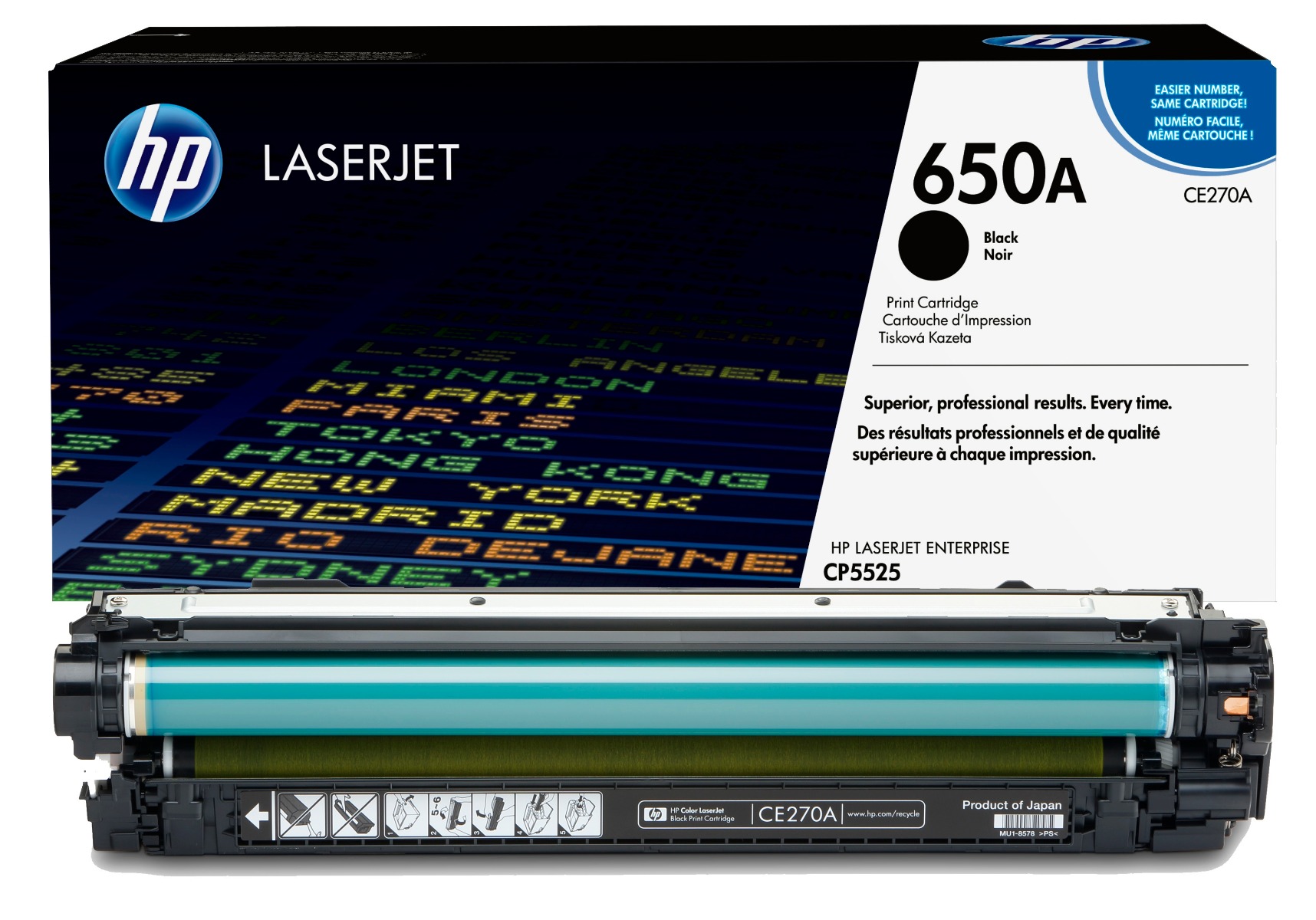 HP 650A Black Toner Cartridge - (CE270A)