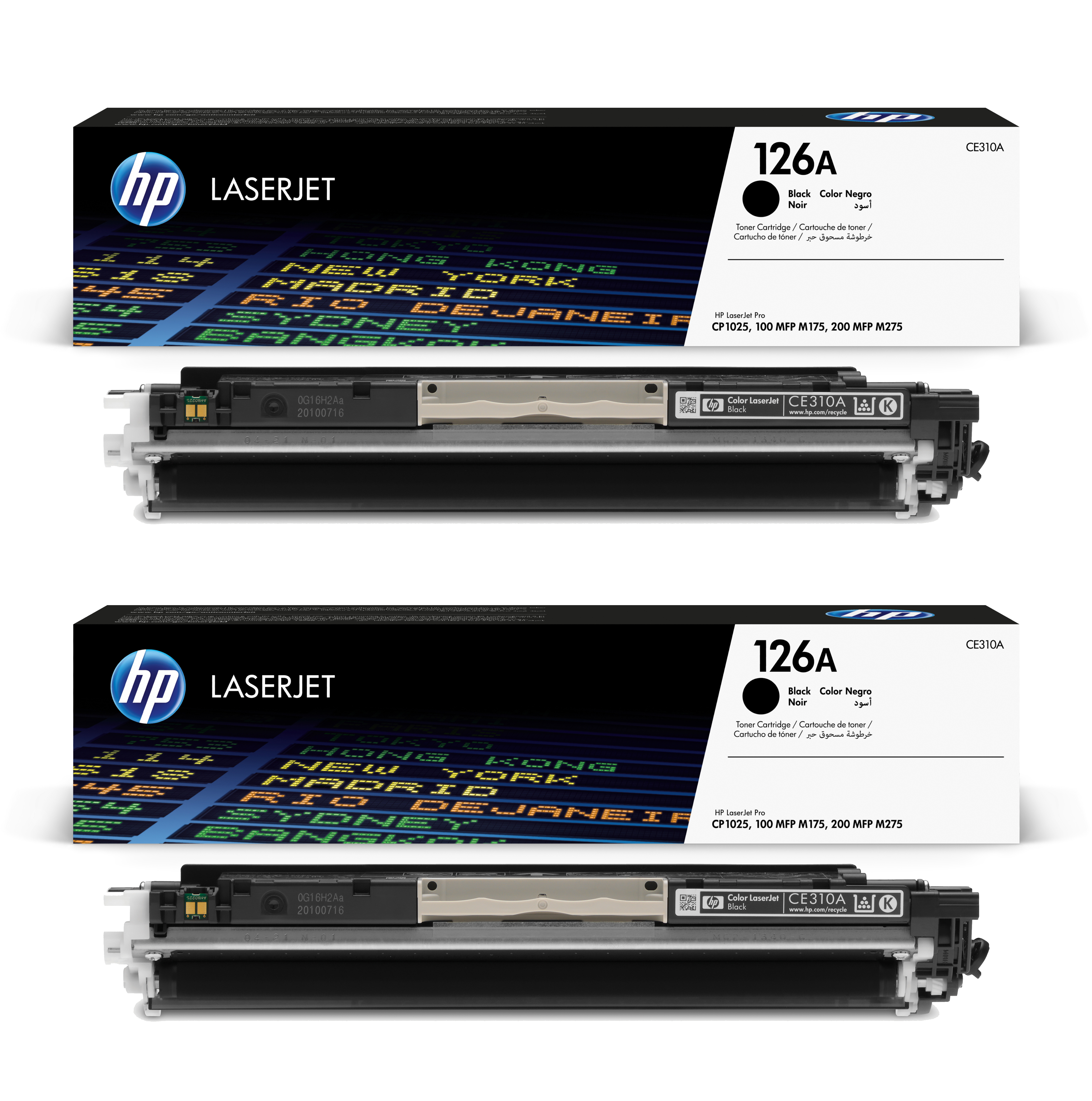 HP 126A Black Toner Cartridge Twin Pack - (CE310AD)