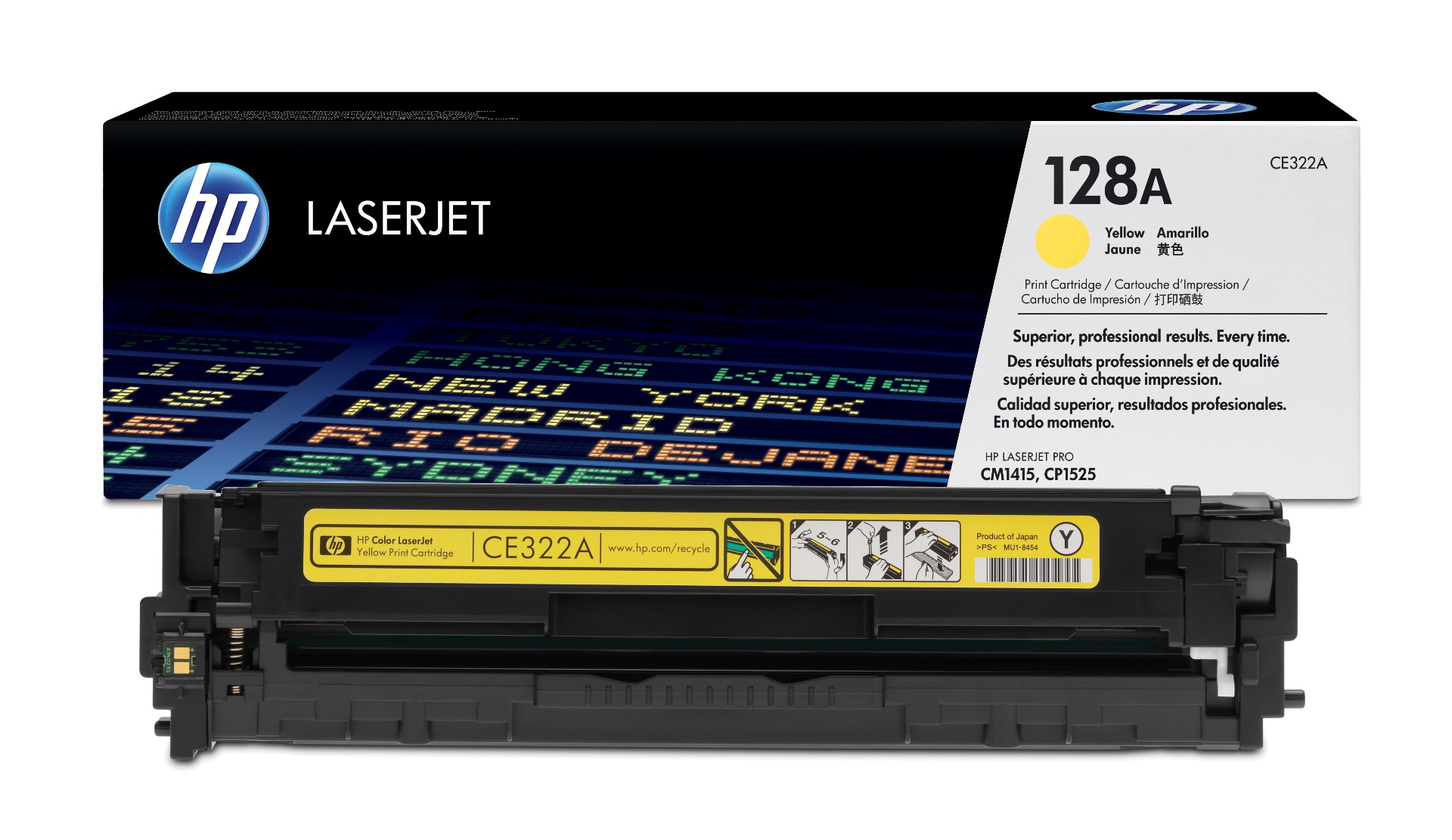 HP 128A Yellow Toner Cartridge - (CE322A)