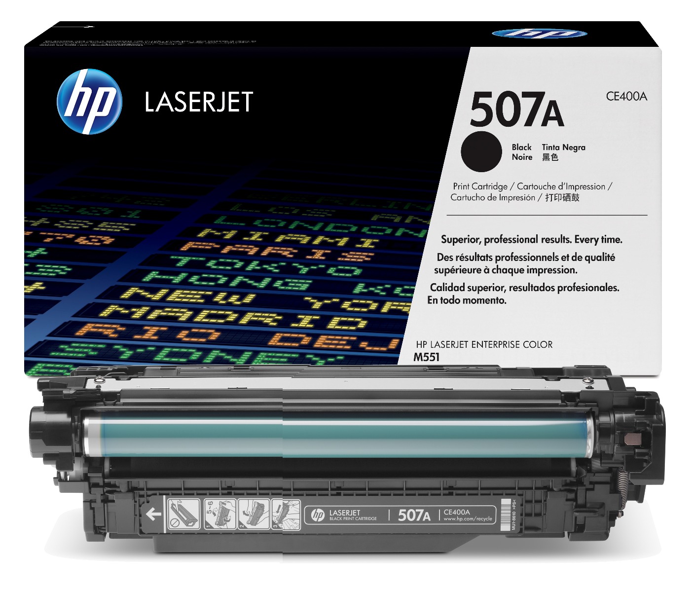 HP 507A Black Toner Cartridge - (CE400A)