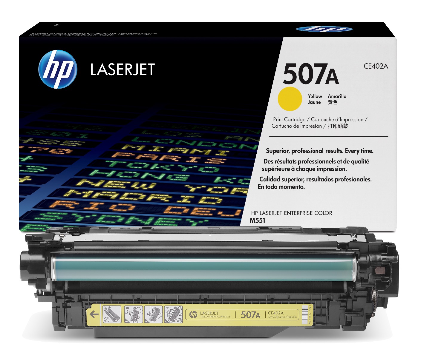 HP 507A Yellow Toner Cartridge - (CE402A)