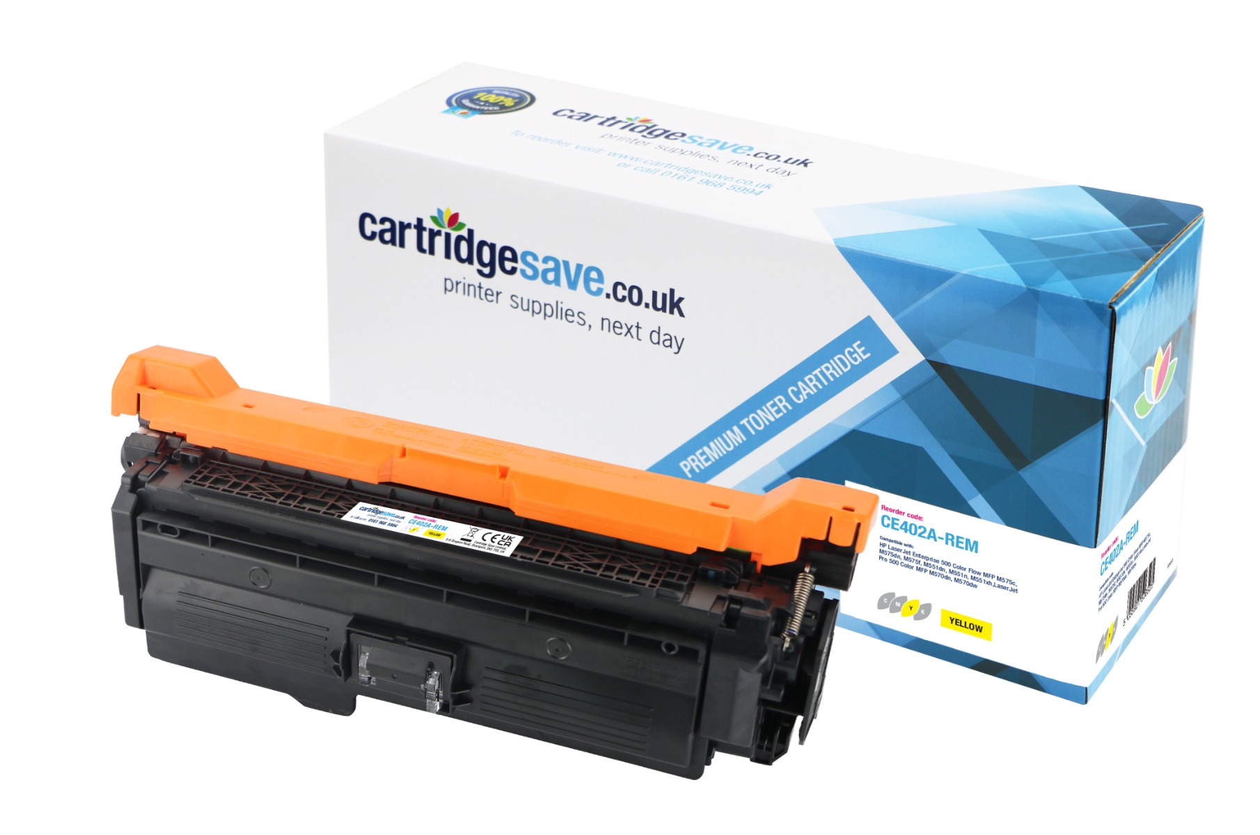 Compatible HP 507A Yellow Toner Cartridge - (CE402A)