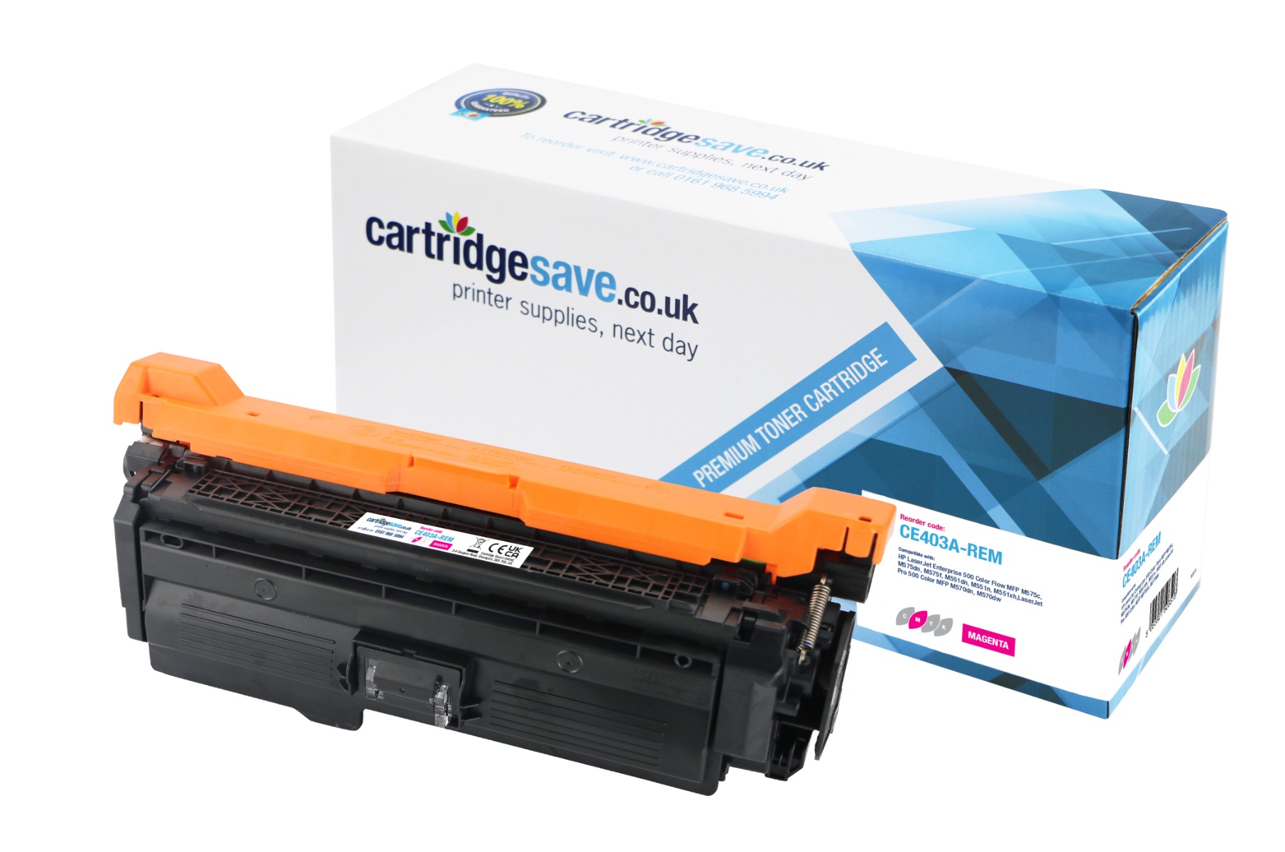 Compatible HP 507A Magenta Toner Cartridge - (CE403A)