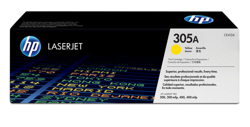 HP 305A Yellow Toner Cartridge - (CE412A)