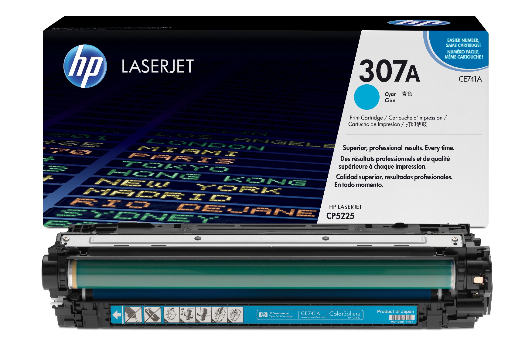 HP 307A Cyan Toner Cartridge - (CE741A)