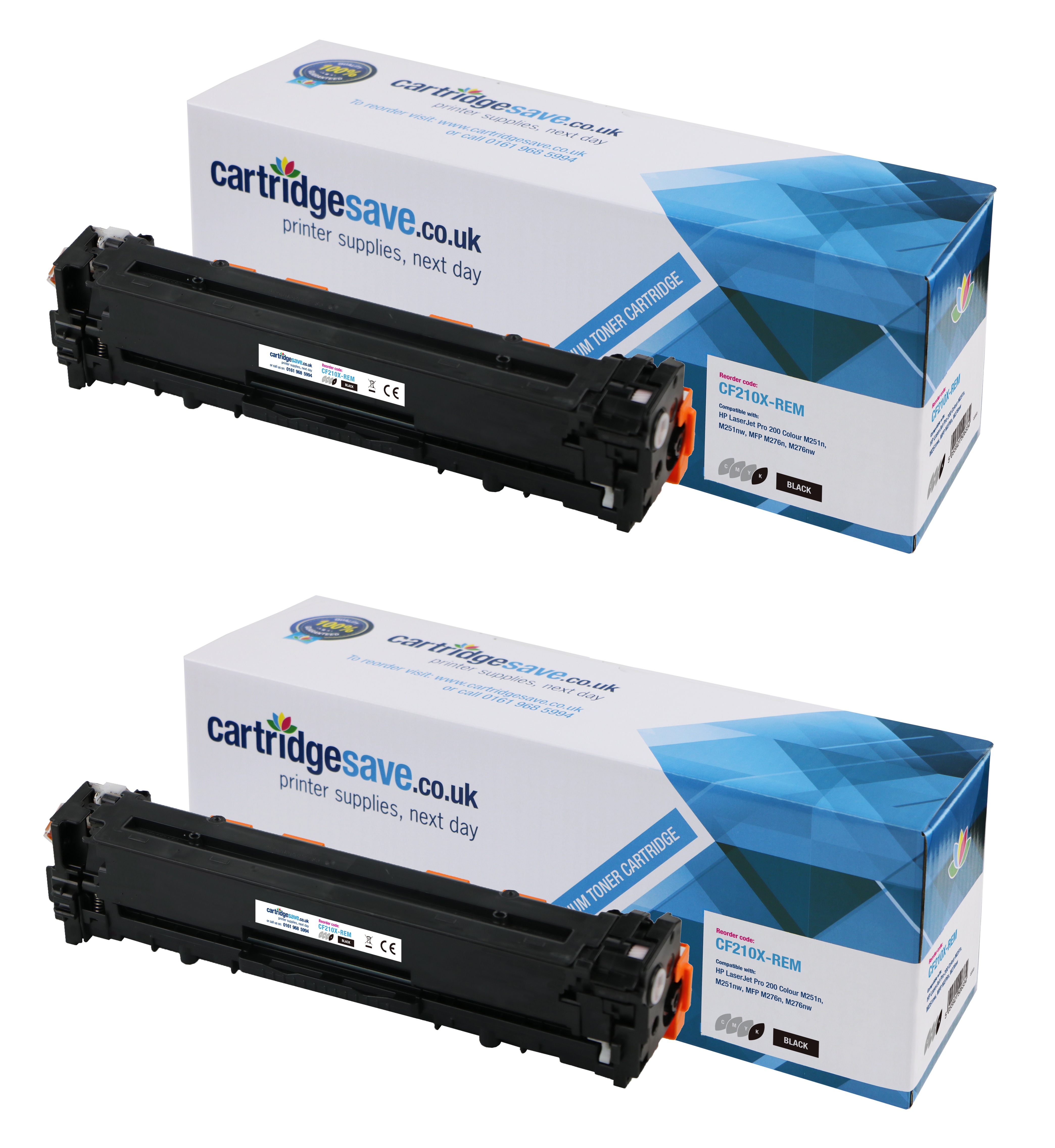 Compatible HP 131X High Capacity Black Toner Cartridge Twin Pack - (CF210XD)