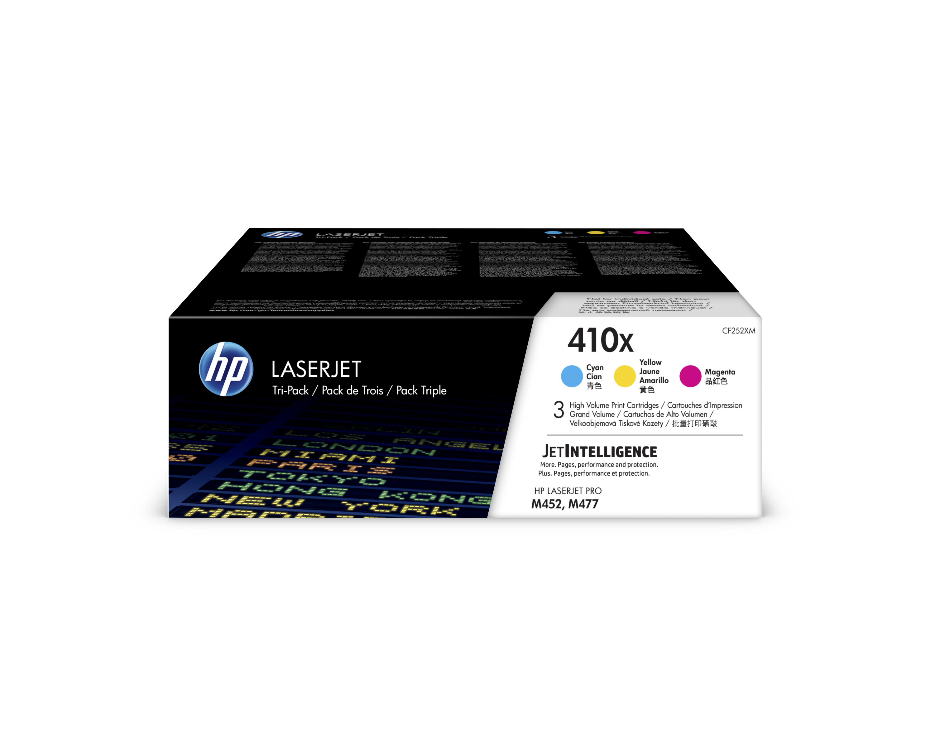 HP 410X 3 Colour High Capacity Toner Cartridge Multipack (CF252XM)