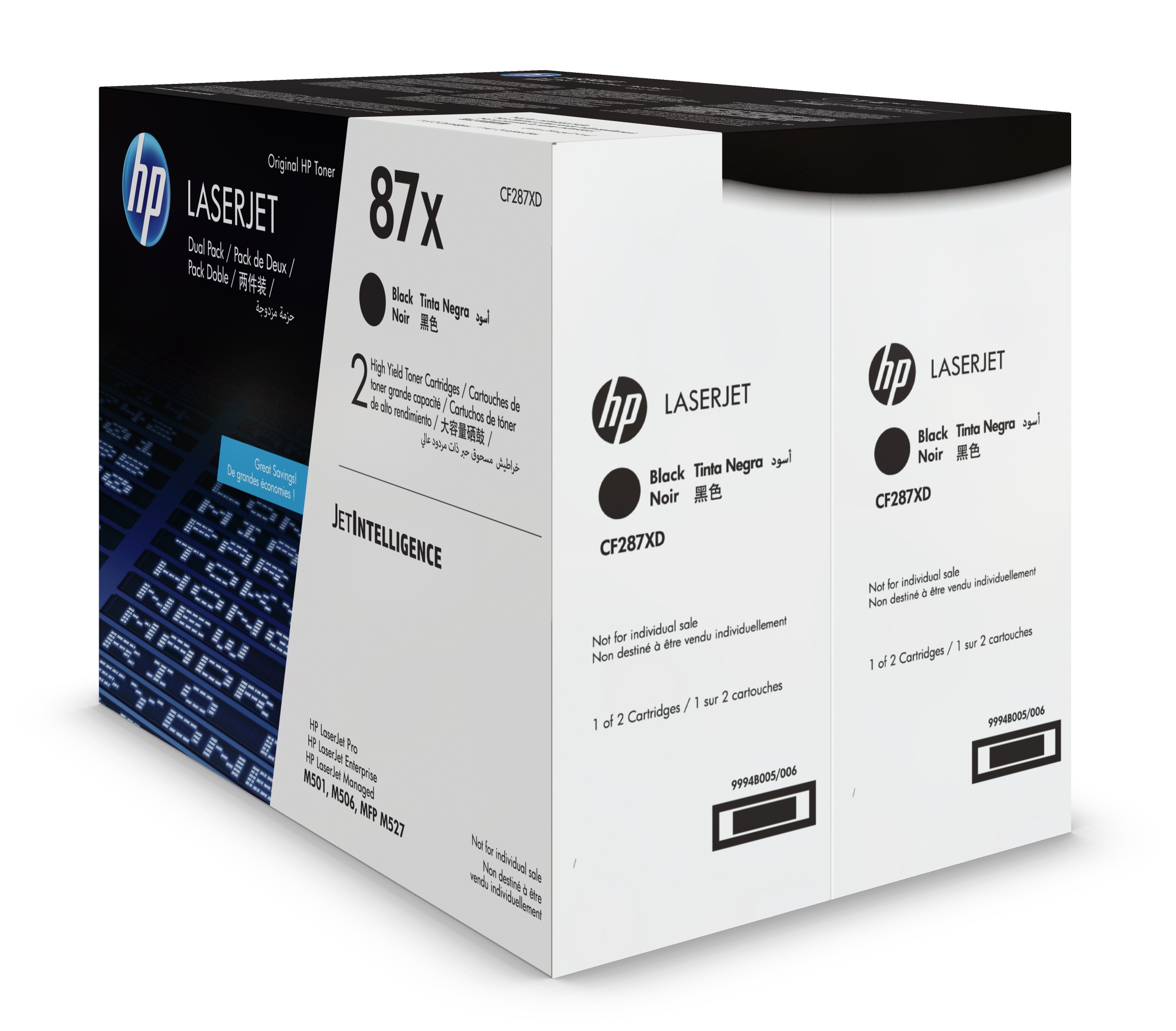 HP 87X High Capacity Black Toner Cartridge Twin Pack (CF287XD)