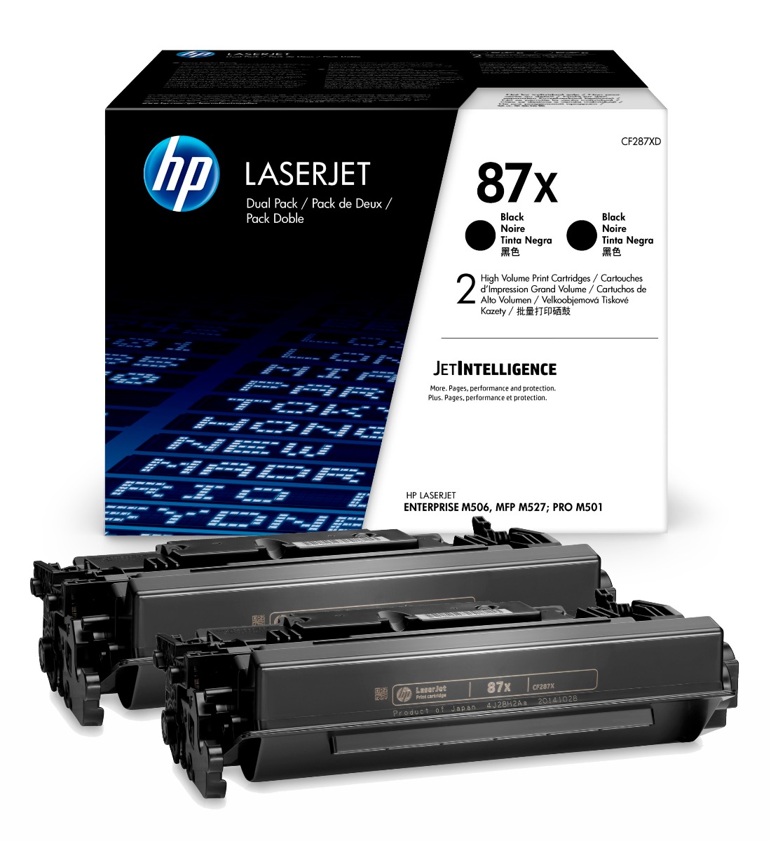 HP 87X High Capacity Black Toner Cartridge Twin Pack (CF287XD)