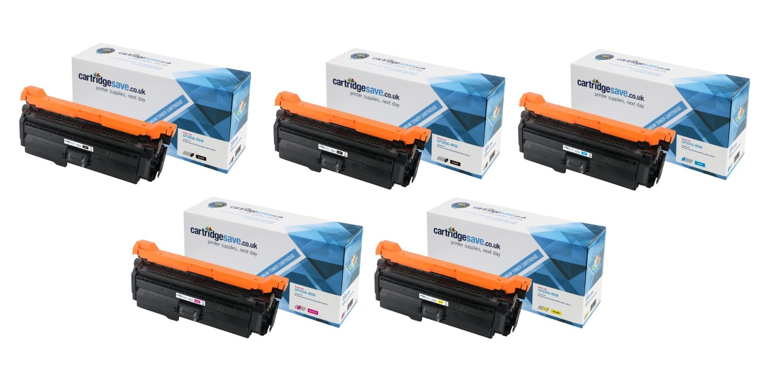 Compatible HP 5 Colour 652A / 654A Toner Cartridge Multipack