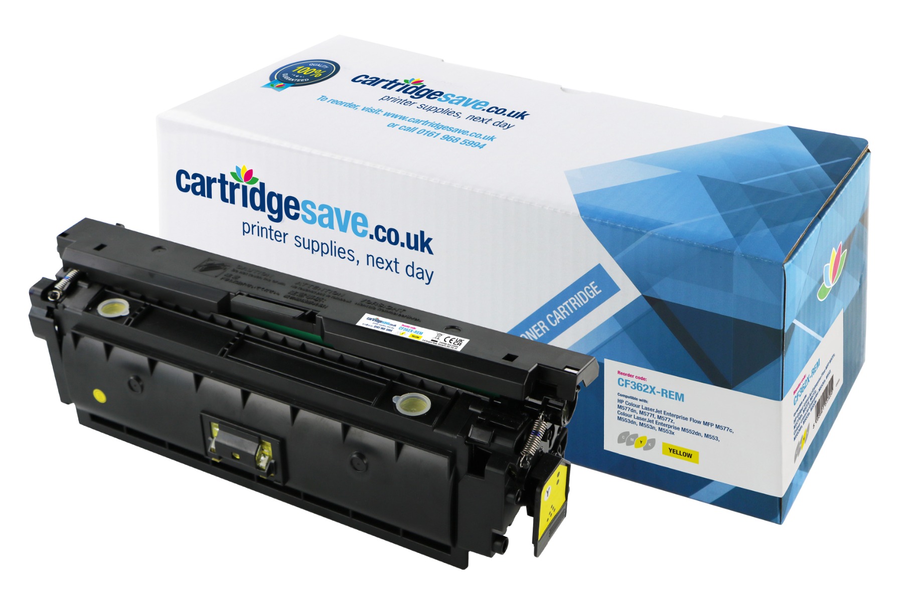 Compatible HP 508X High Capacity Yellow Toner Cartridge (CF362X)