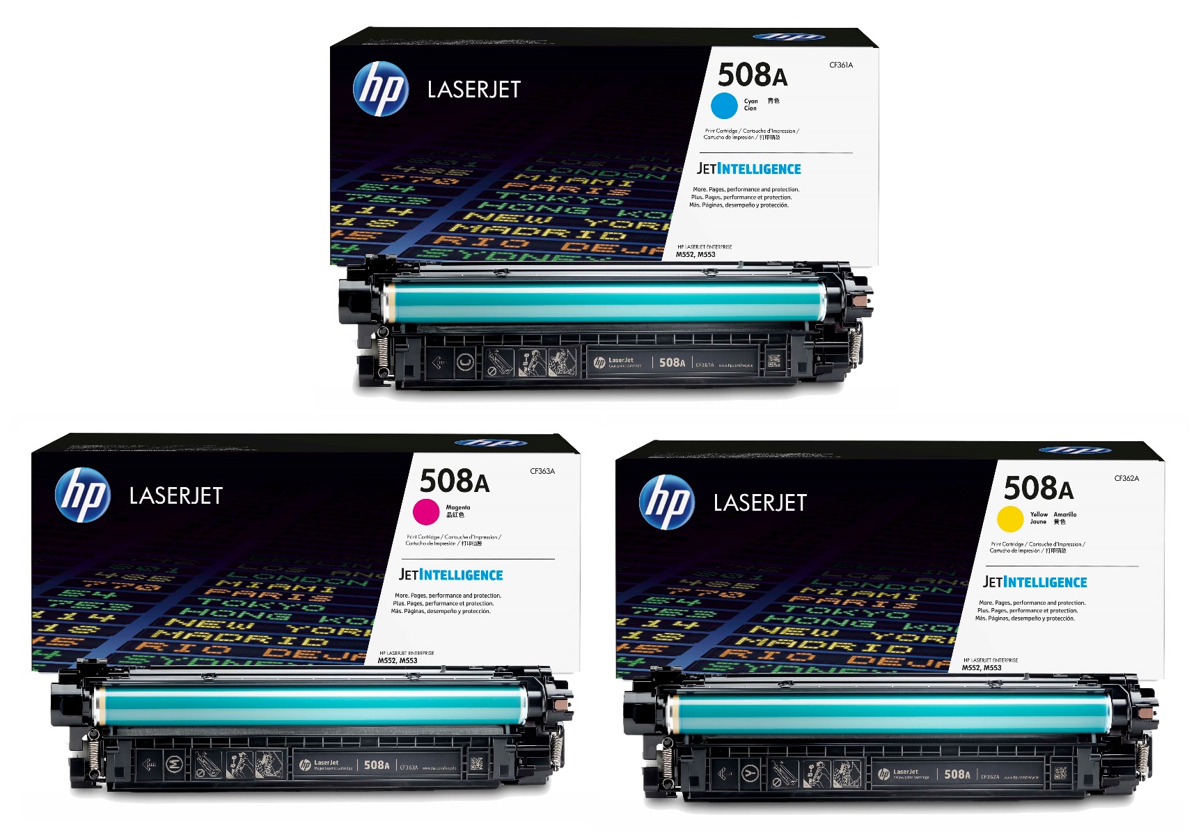 HP 508A 3 Colour Toner Cartridge Multipack