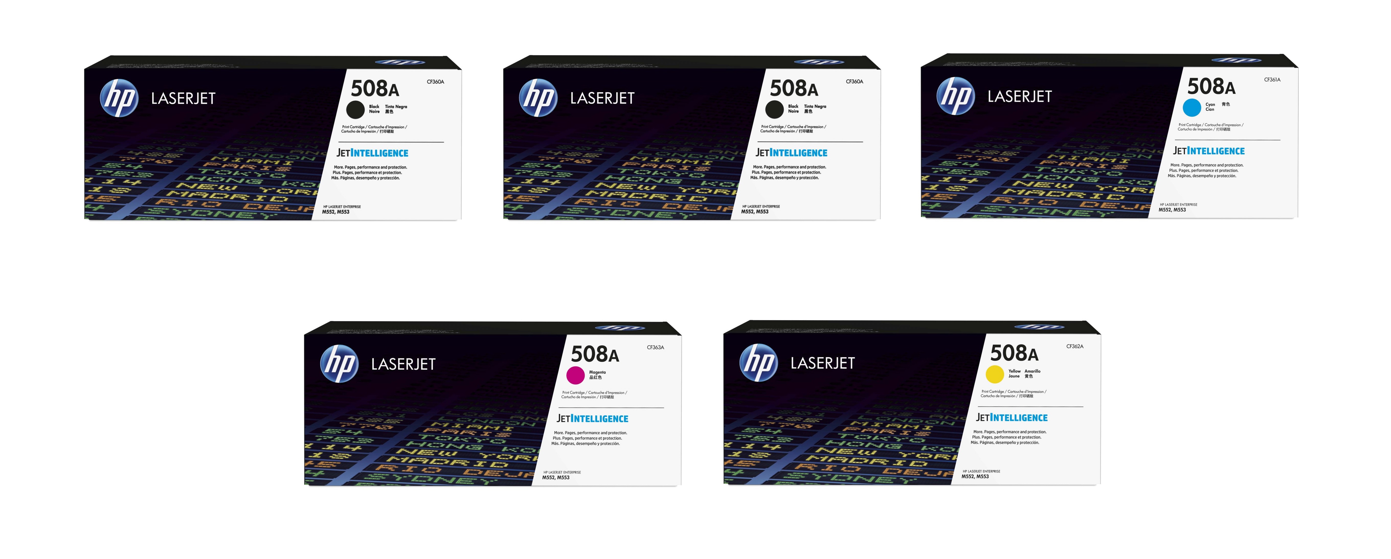 HP 508A 5 Colour Toner Cartridge Multipack