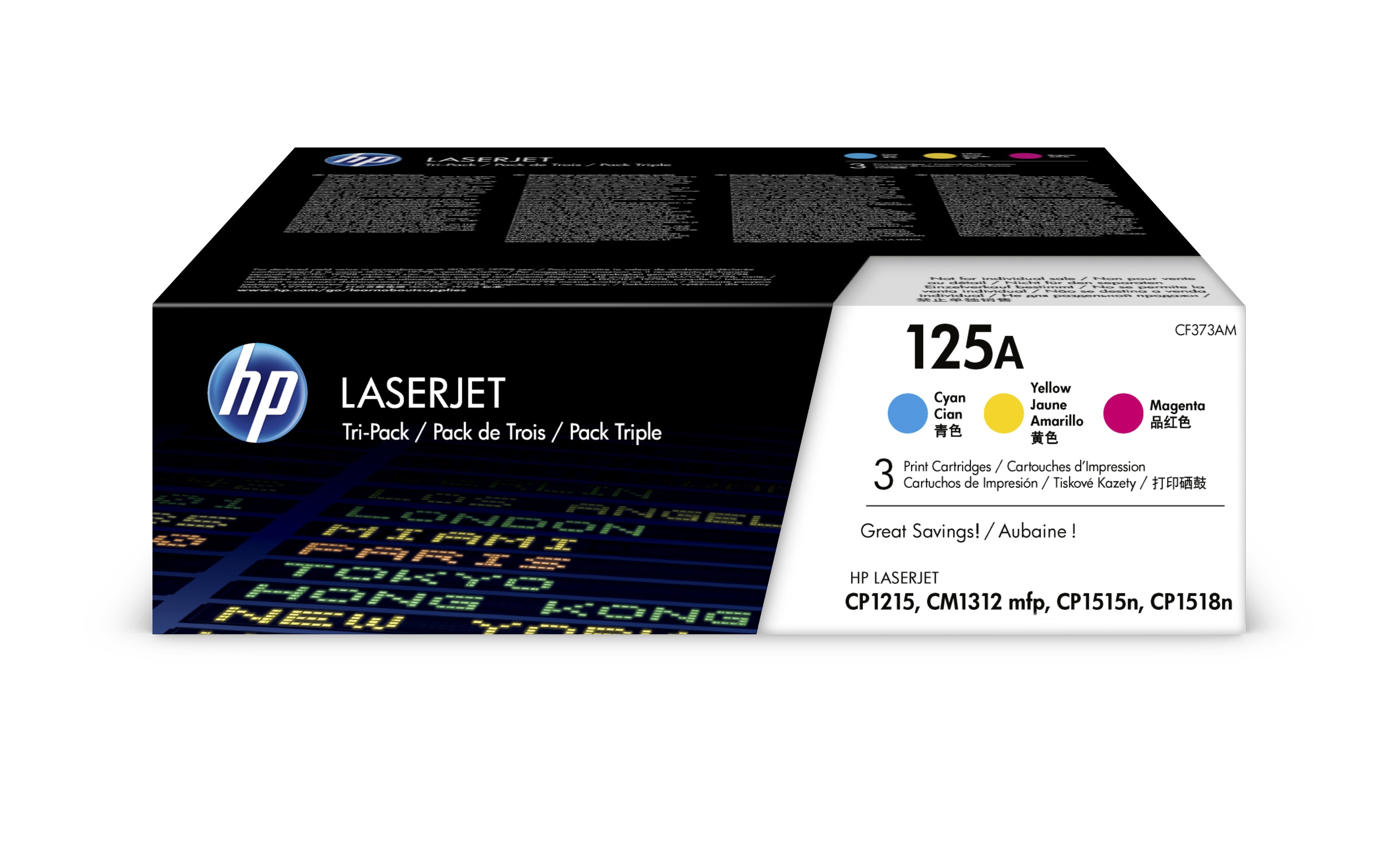 HP 125A 3 Colour Toner Cartridge Multipack - (CF373AM)