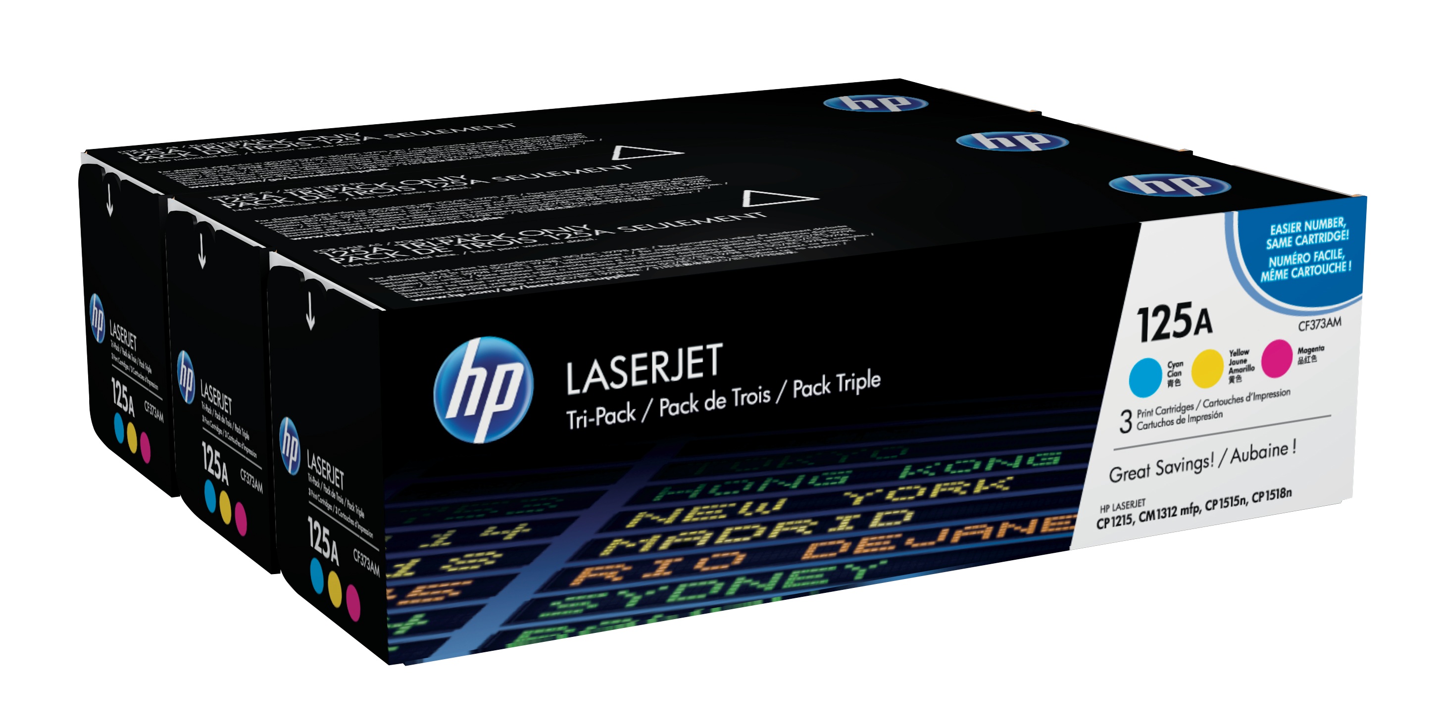 HP 125A 3 Colour Toner Cartridge Multipack - (CF373AM)