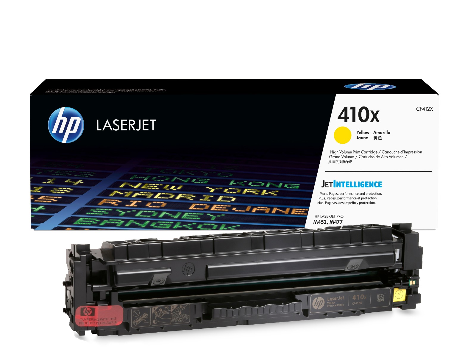 HP 410X High Capacity Yellow Toner Cartridge - (CF412X)