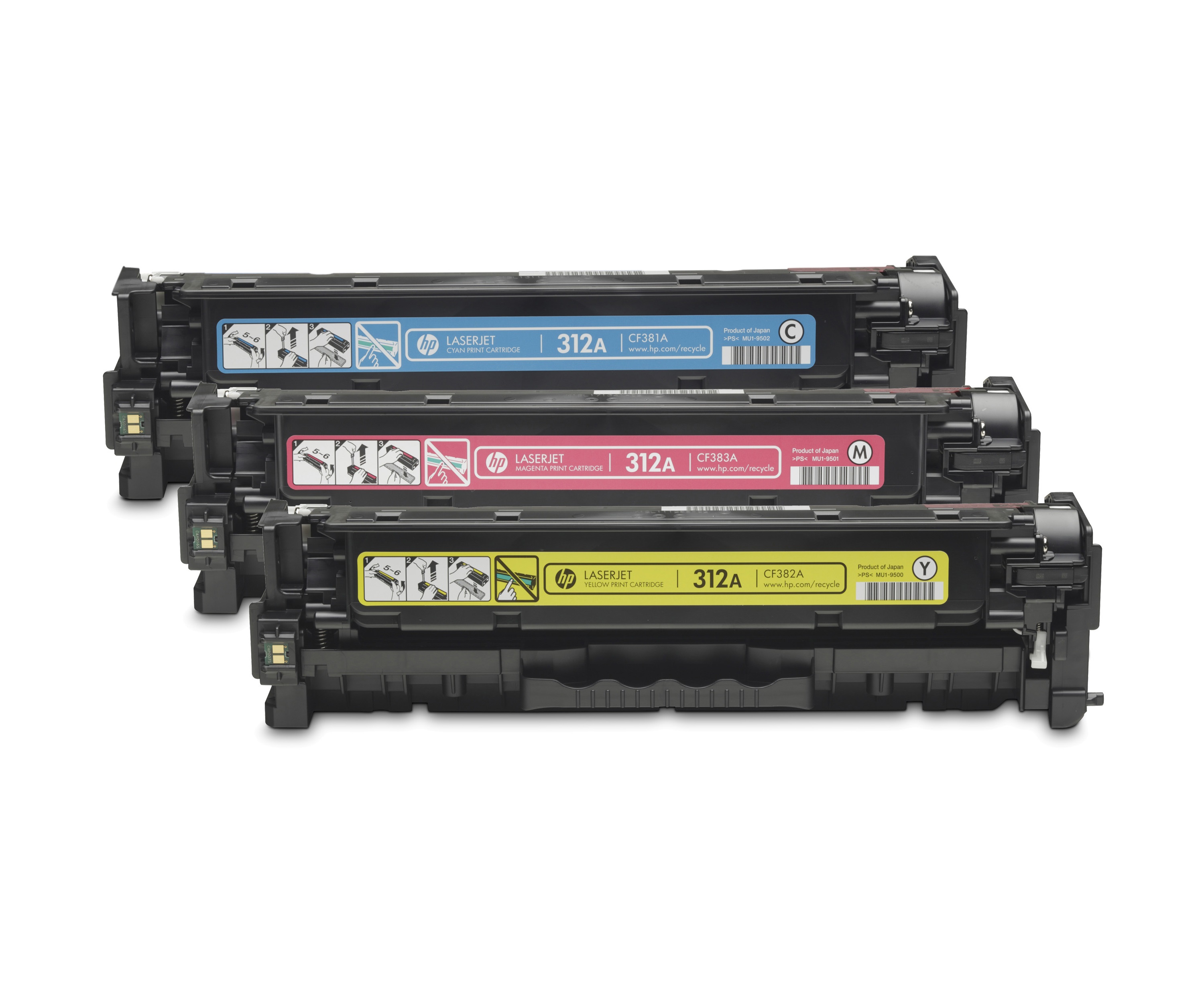 HP 312A 3 Colour Toner Cartridge Multipack - (CF440AM)