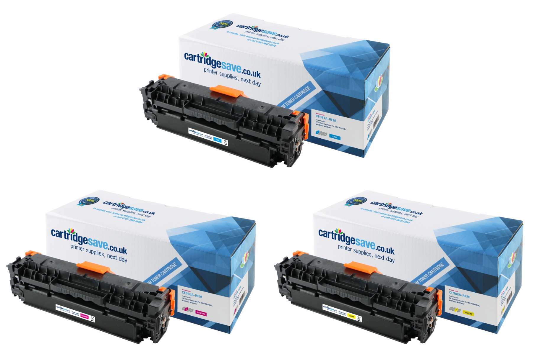 Compatible HP 312A 3 Colour Toner Cartridge Multipack - (CF440AM)