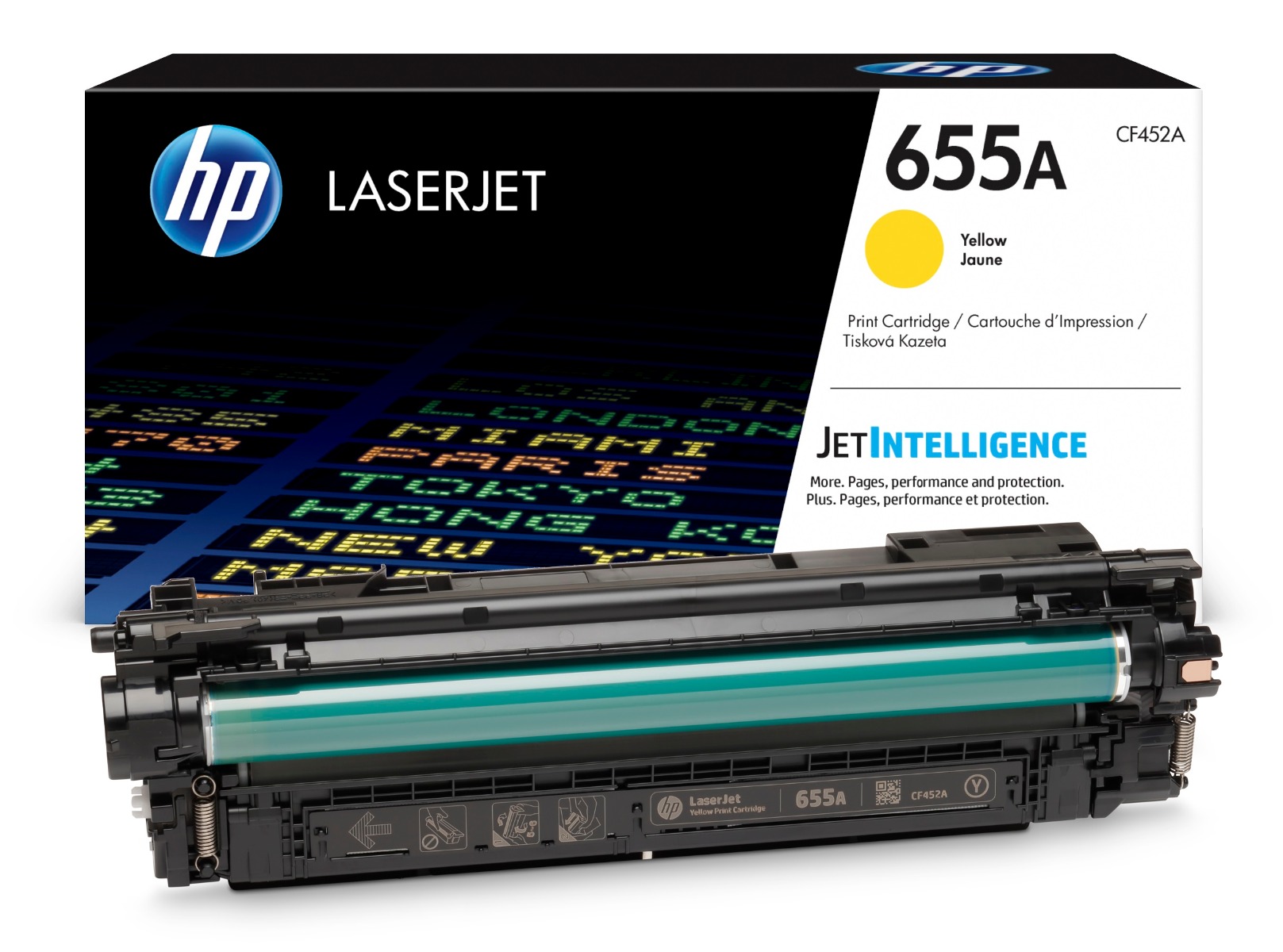 HP 655A Yellow Toner Cartridge - (CF452A)