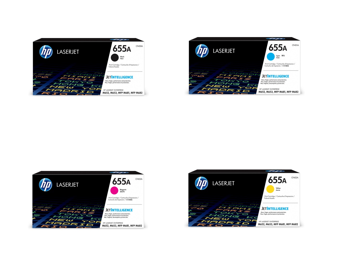 HP 655A 4 Colour Toner Cartridge Multipack