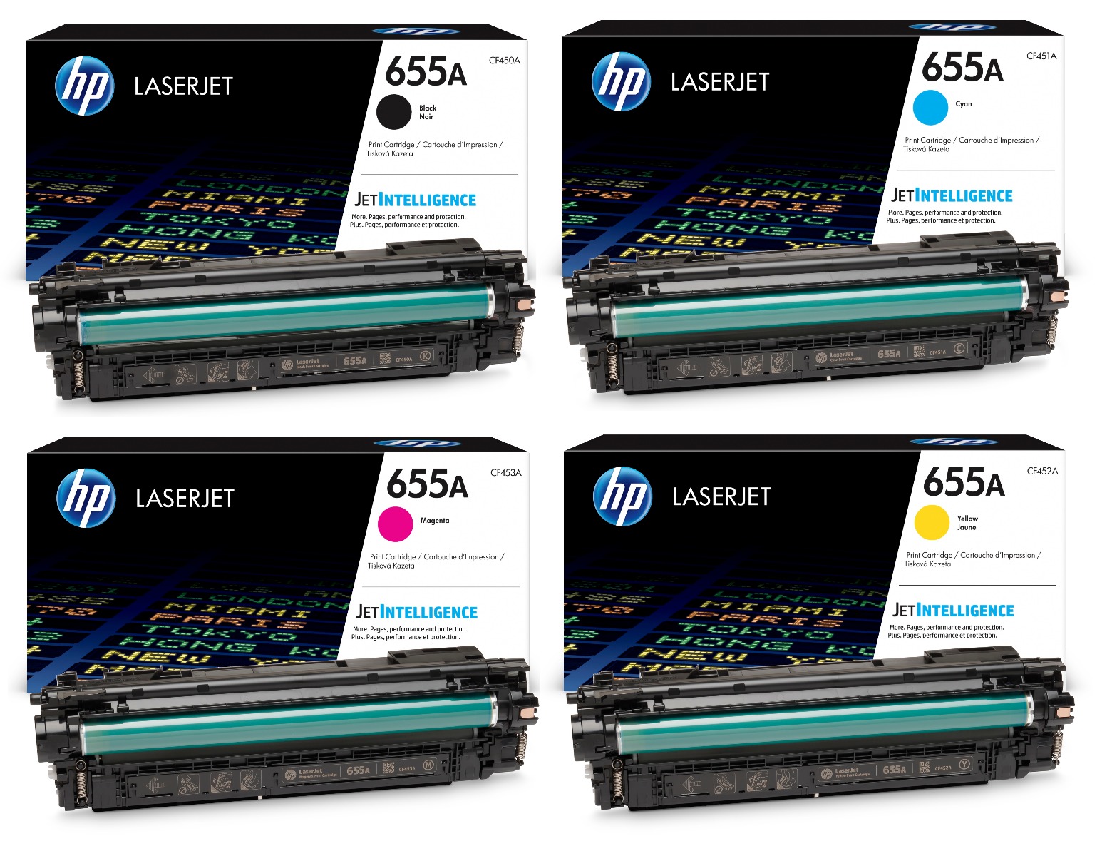 HP 655A 4 Colour Toner Cartridge Multipack