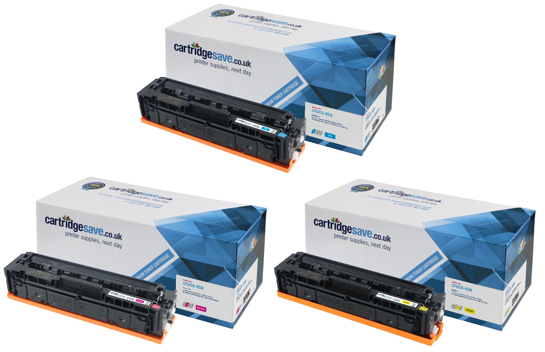 Compatible HP 203X High Capacity 3 Colour Toner Cartridge Multipack