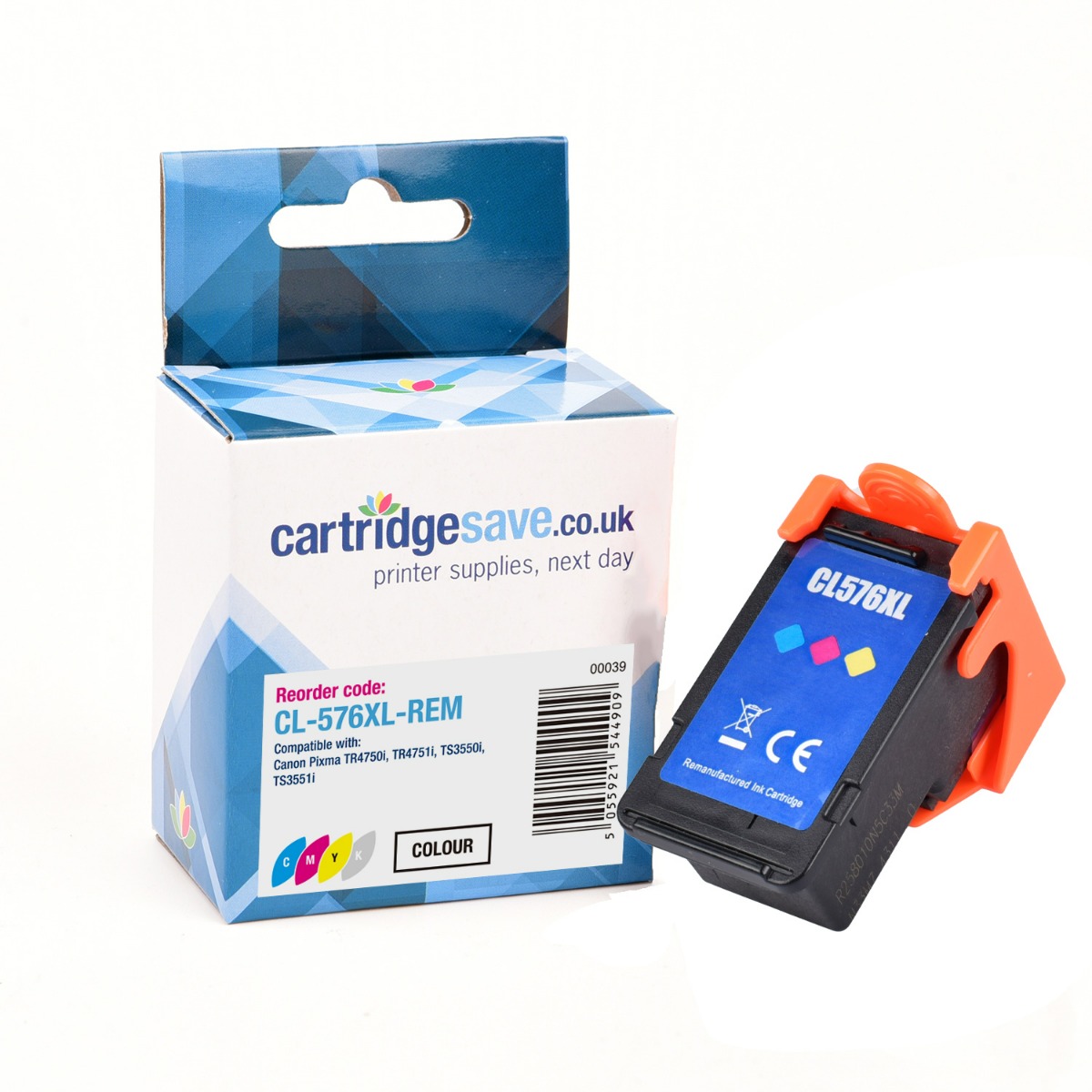 Compatible Canon CL-576XL Tri-Colour High Capacity Ink Cartridge - (5441C001)