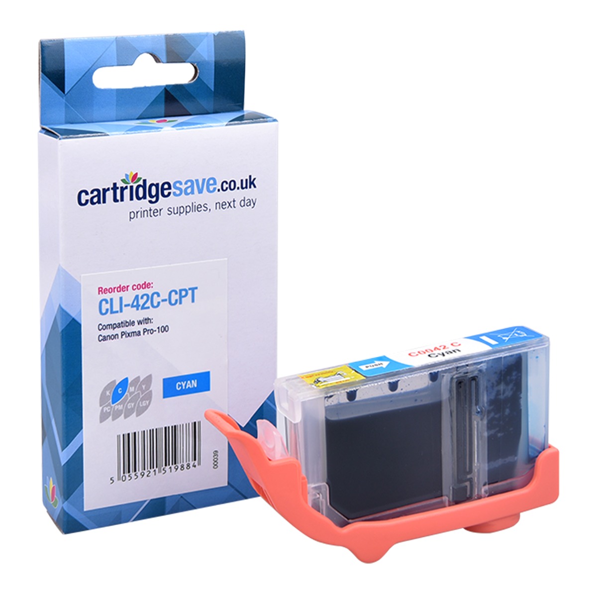 Compatible Canon CLI-42C Cyan Ink Cartridge - (6385B001)