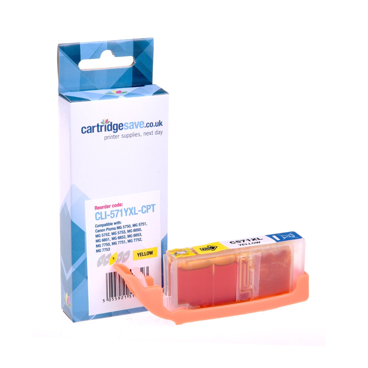 Compatible Canon CLI-571YXL High Capacity Yellow Printer Cartridge - (0334C001)