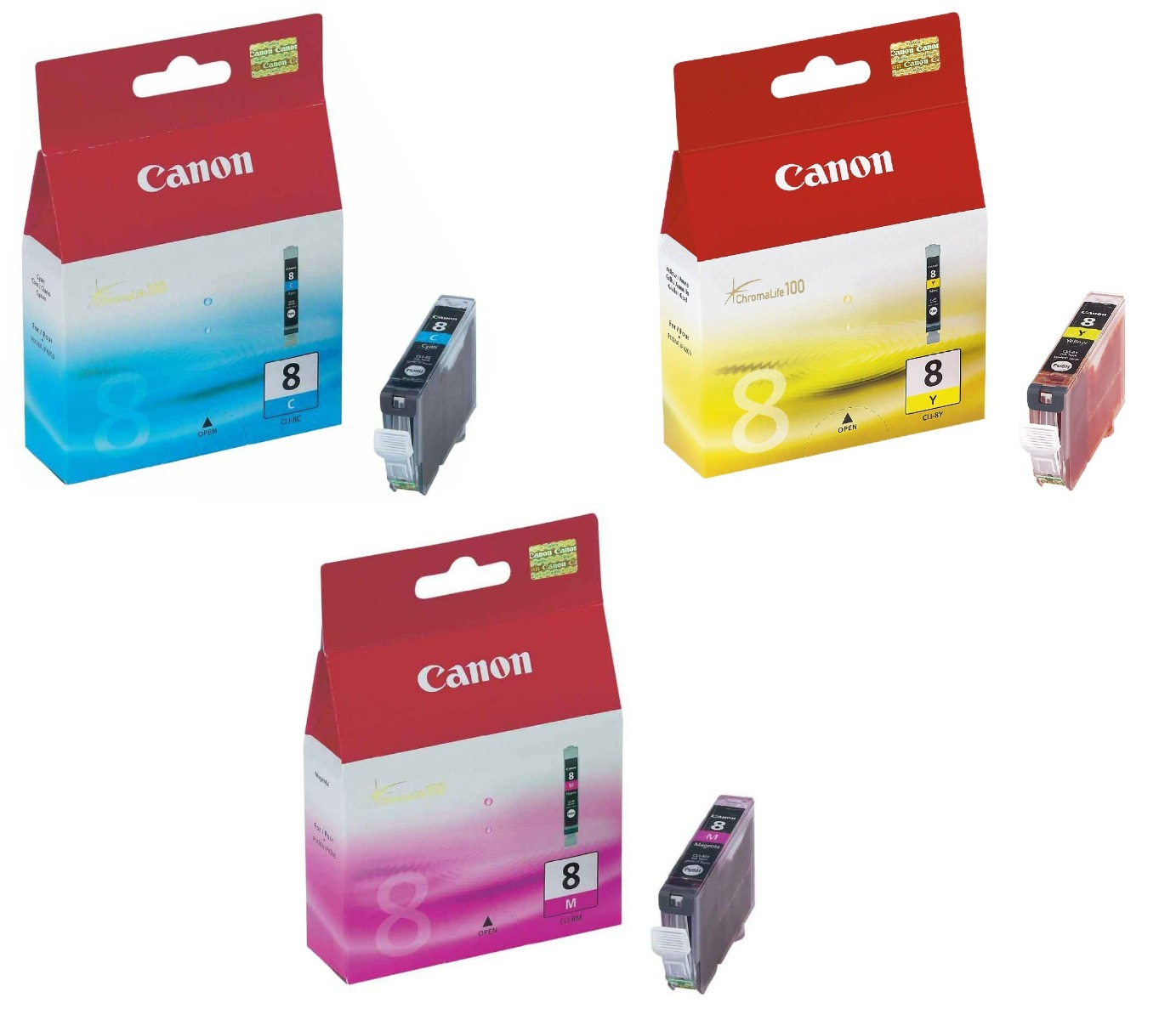 Canon CLI-8CMY 3 Colour Ink Cartridge Multipack (0621B026)