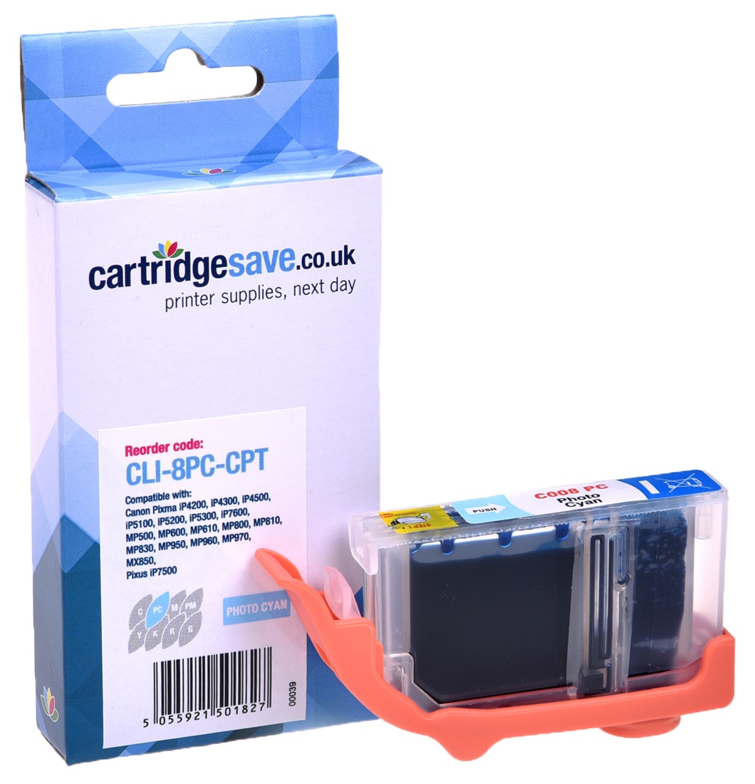 Compatible Canon CLI-8PC Photo Cyan Printer Cartridge - (0624B001)