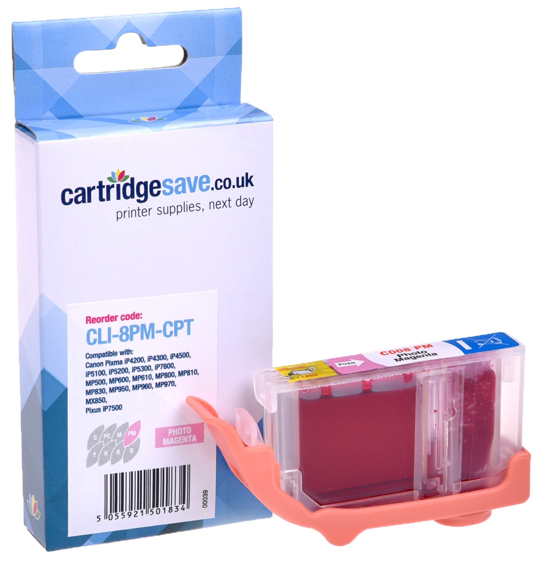 Compatible Canon CLI-8PM Photo Magenta Printer Cartridge - (0625B001)