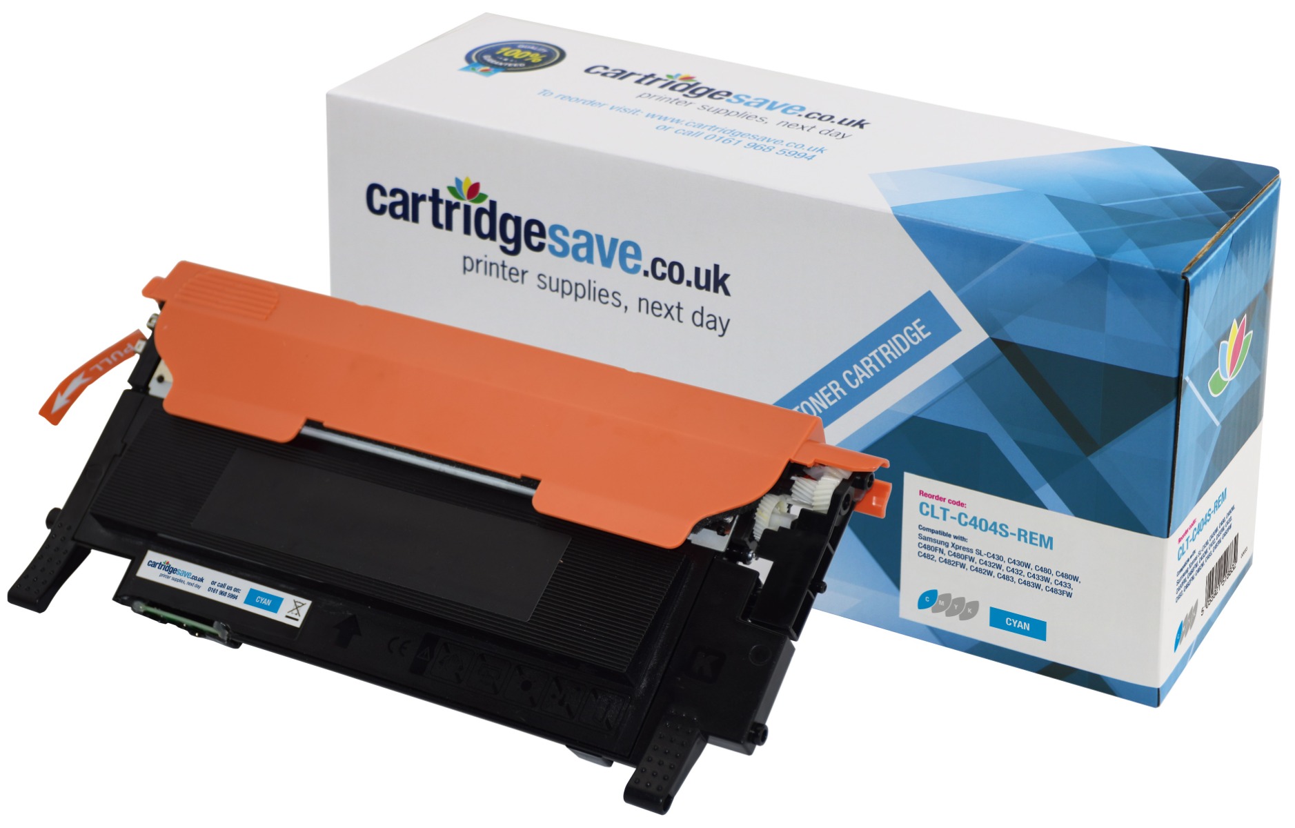 Compatible Samsung CLT-C404S Cyan Toner Cartridge (CLT-C404S/ELS)