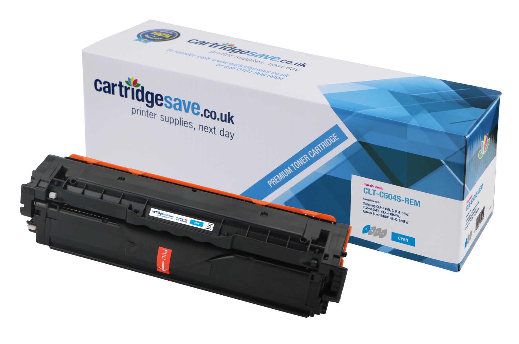 Compatible Samsung CLT-C504S Cyan Toner Cartridge - (CLT-C504S/ELS)