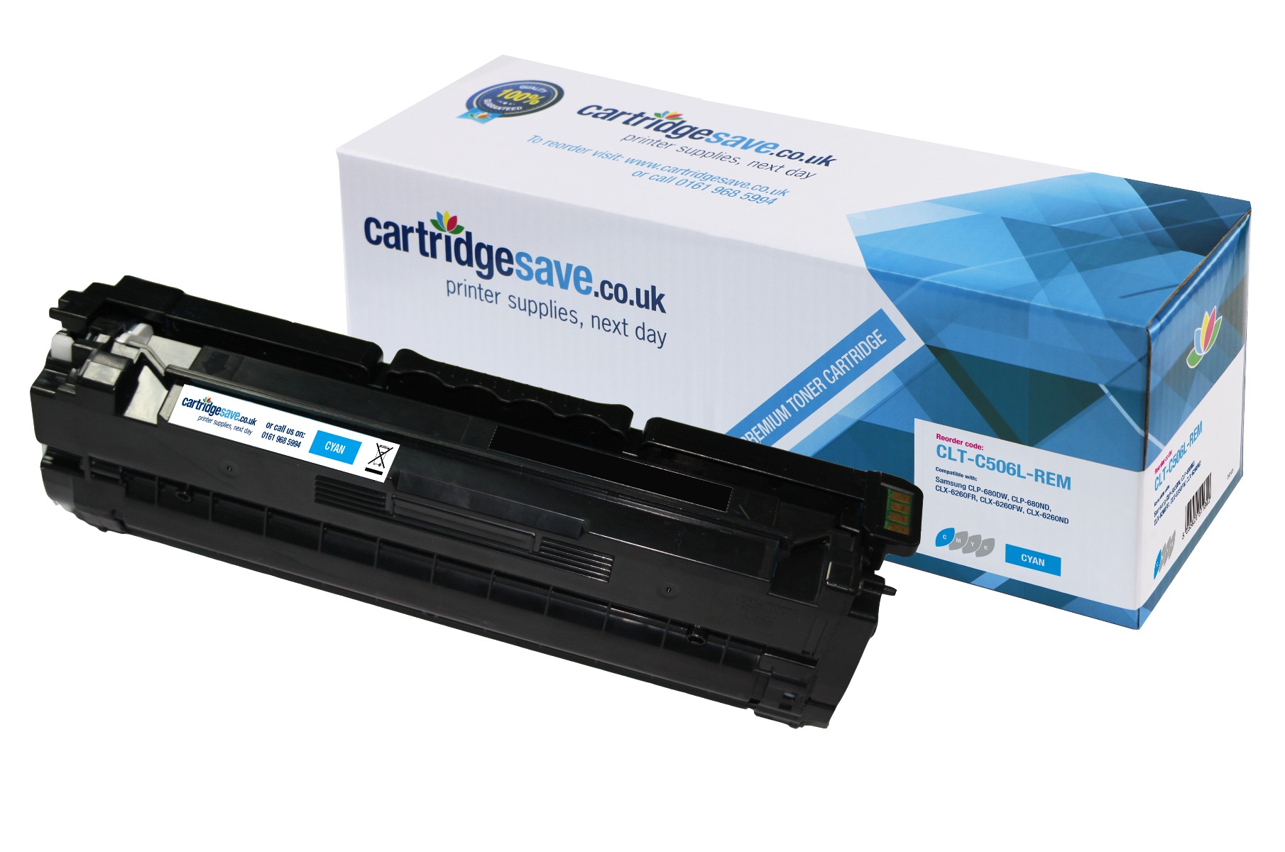 Compatible Samsung CLT-C506L High Capacity Cyan Toner Cartridge (CLT-C506L/ELS)