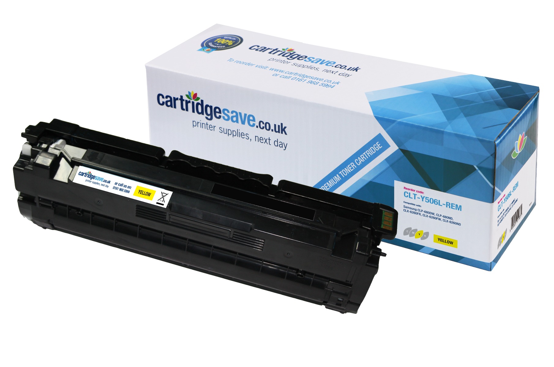 Compatible Samsung CLT-Y506L High Capacity Yellow Toner Cartridge (CLT-Y506L/ELS)