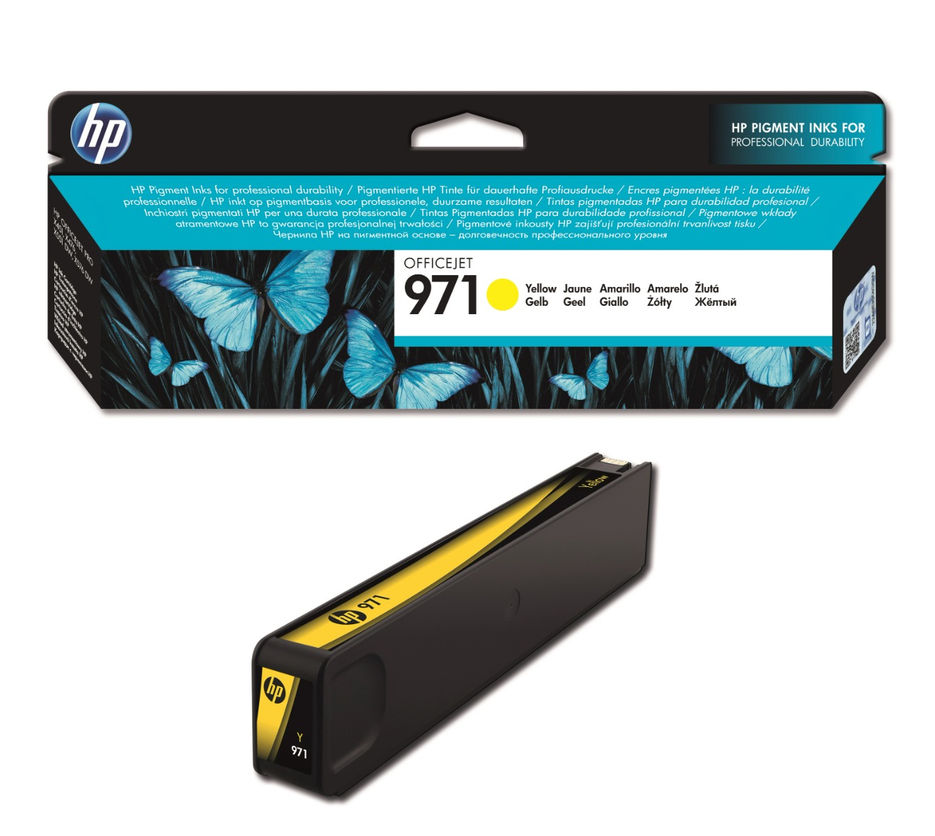 HP 971 Yellow Ink Cartridge - (CN624AE)