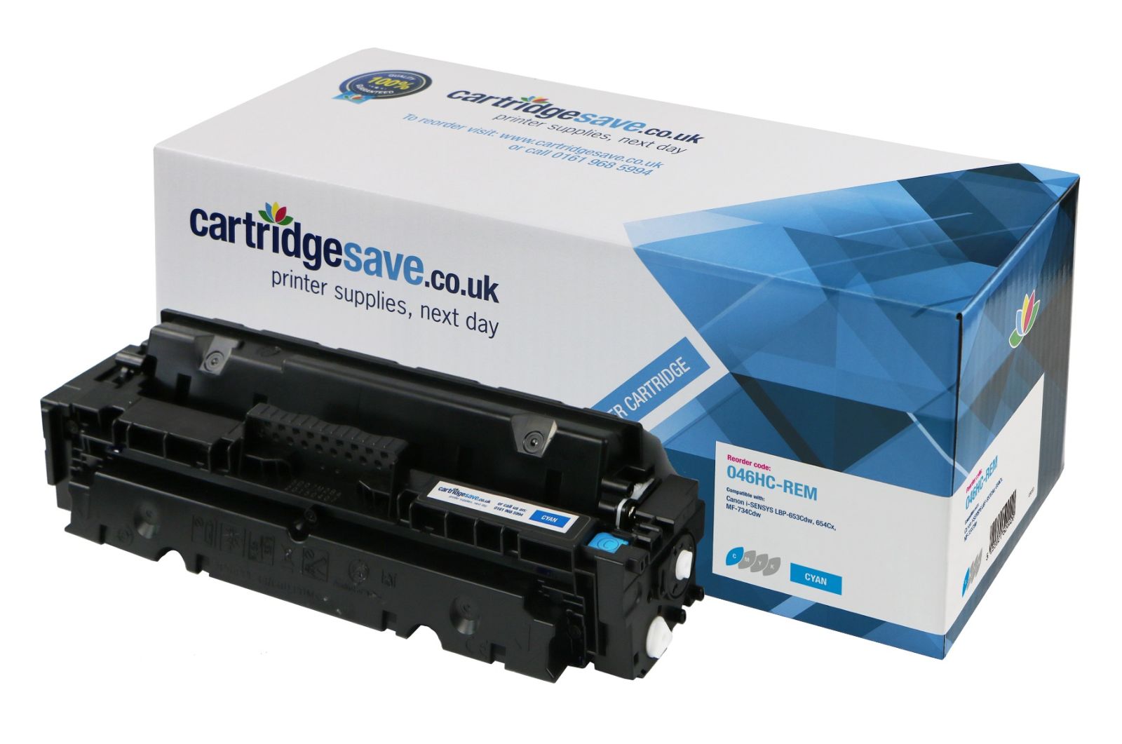 Compatible Canon 046H-C High Capacity Cyan Toner Cartridge (1253C002)