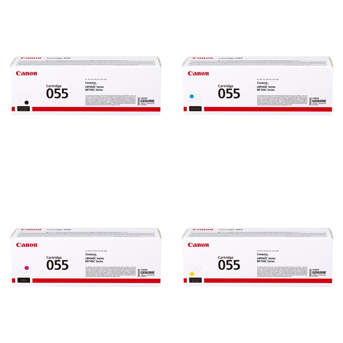 Canon 055 4 Colour Toner Cartridge Multipack