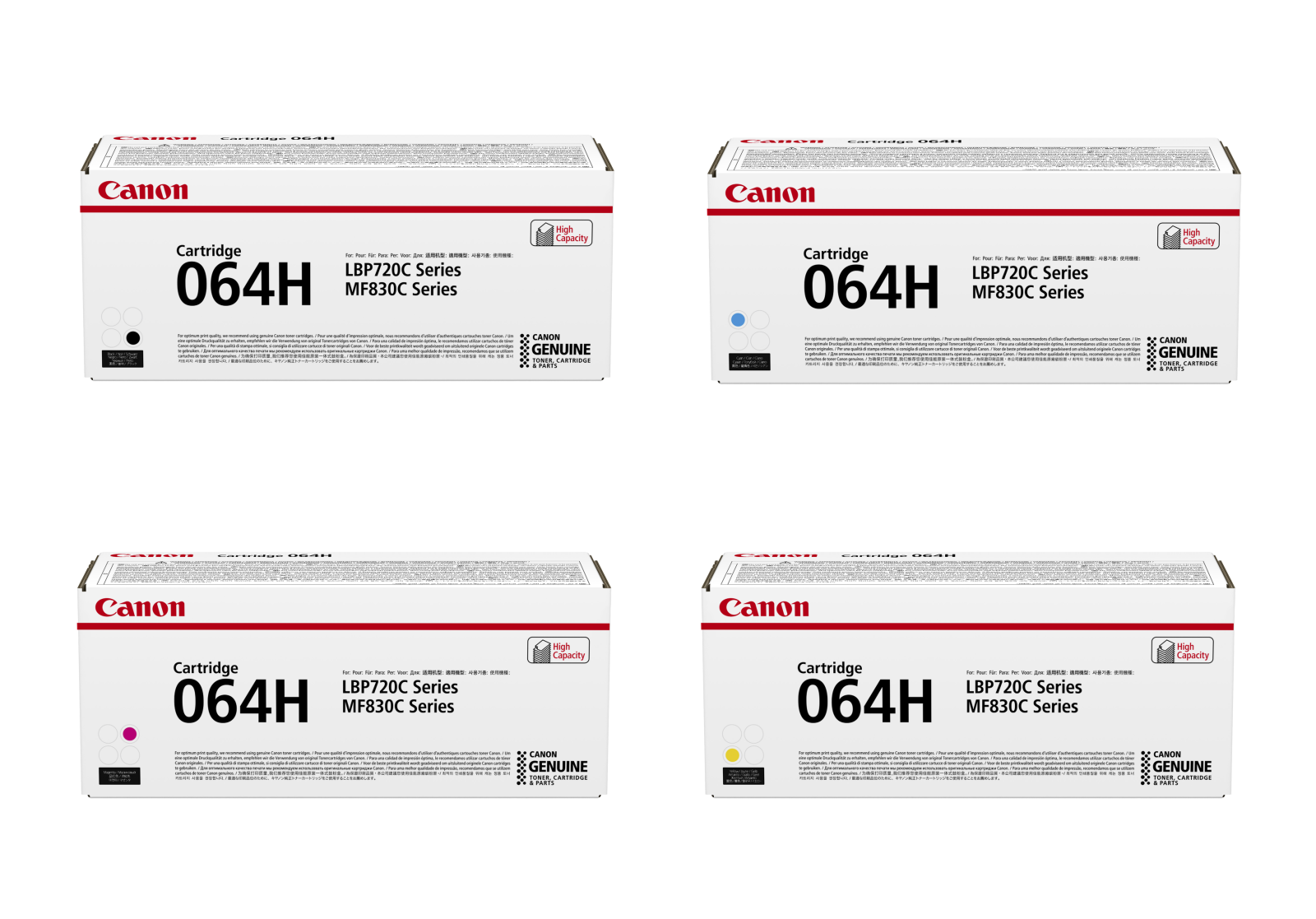 Canon 064H High Capacity 4 Colour Toner Cartridge Multipack