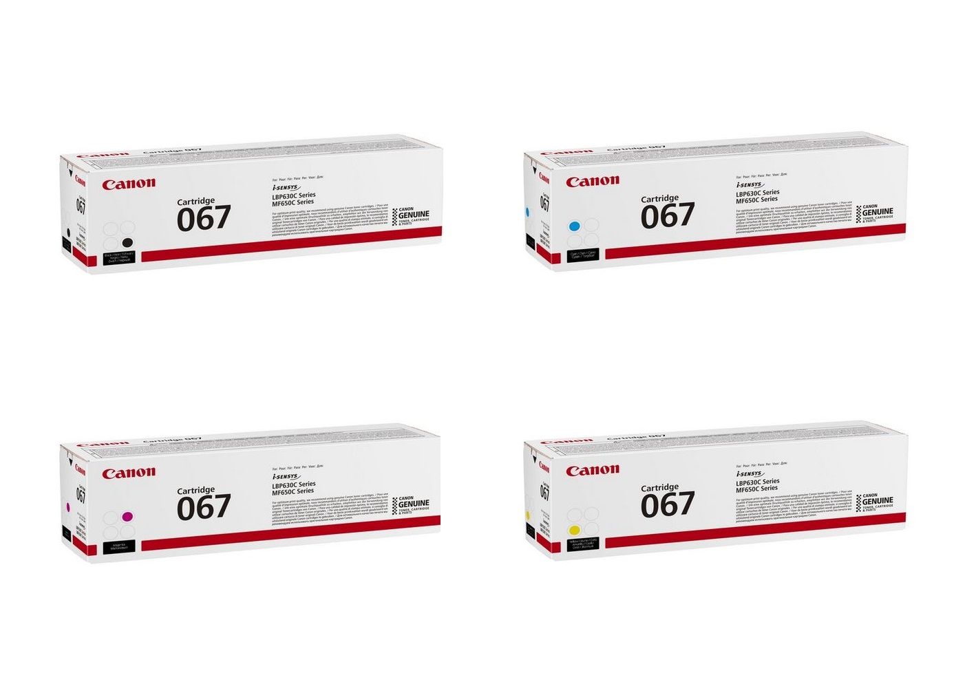 Canon 067 4 Colour Toner Cartridge Multipack