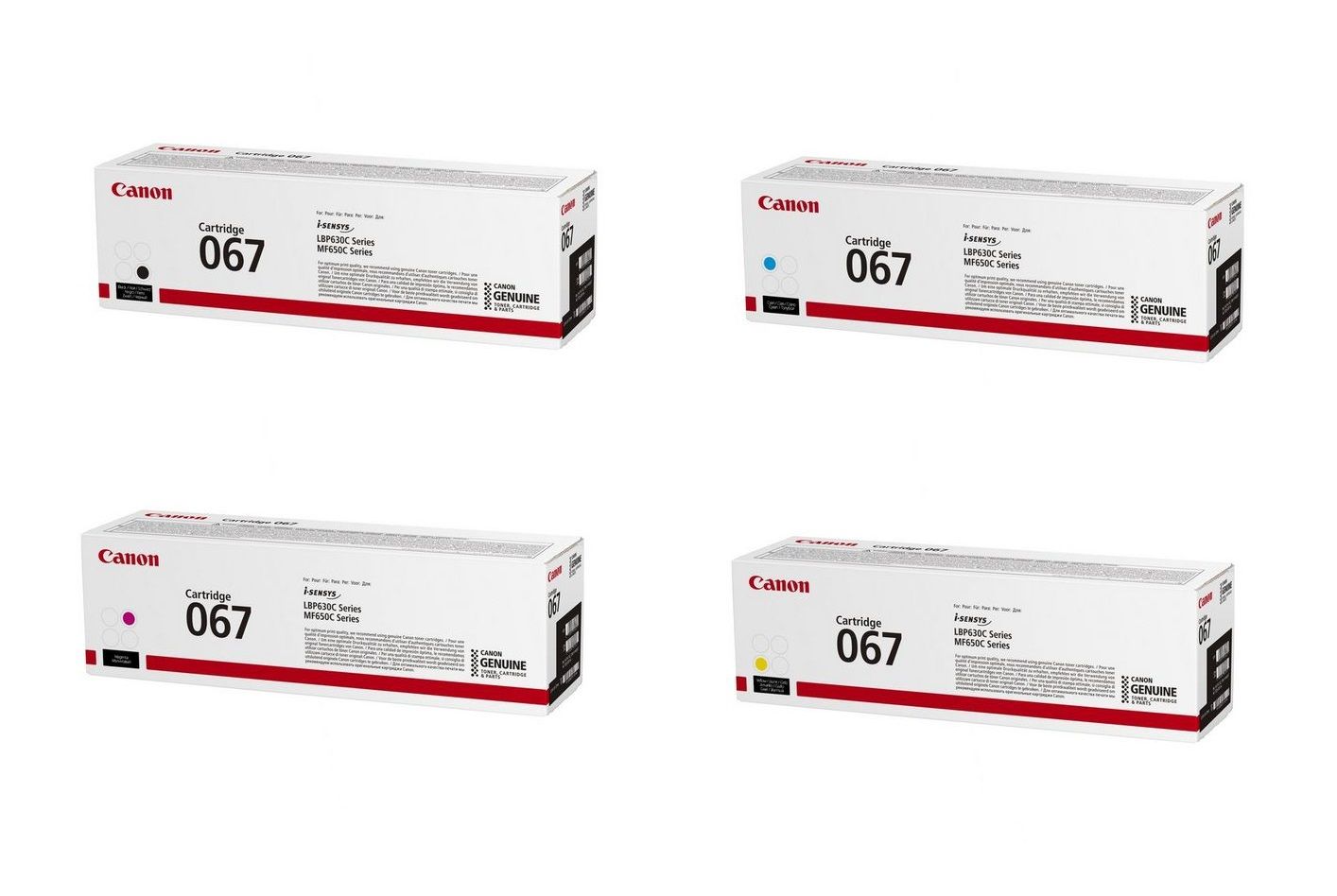 Canon 067 4 Colour Toner Cartridge Multipack