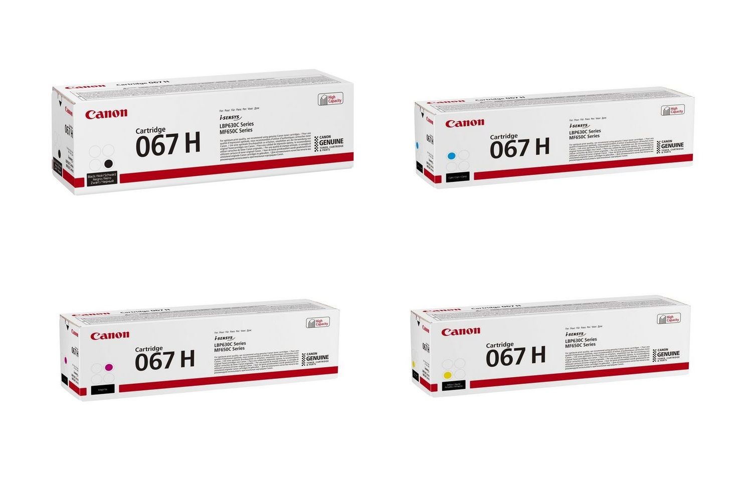 Canon 067H High Capacity 4 Colour Toner Cartridge Multipack