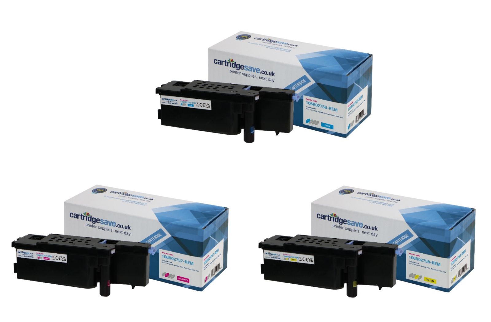 Compatible Xerox 106R0275 3 Colour Toner Cartridge Multipack