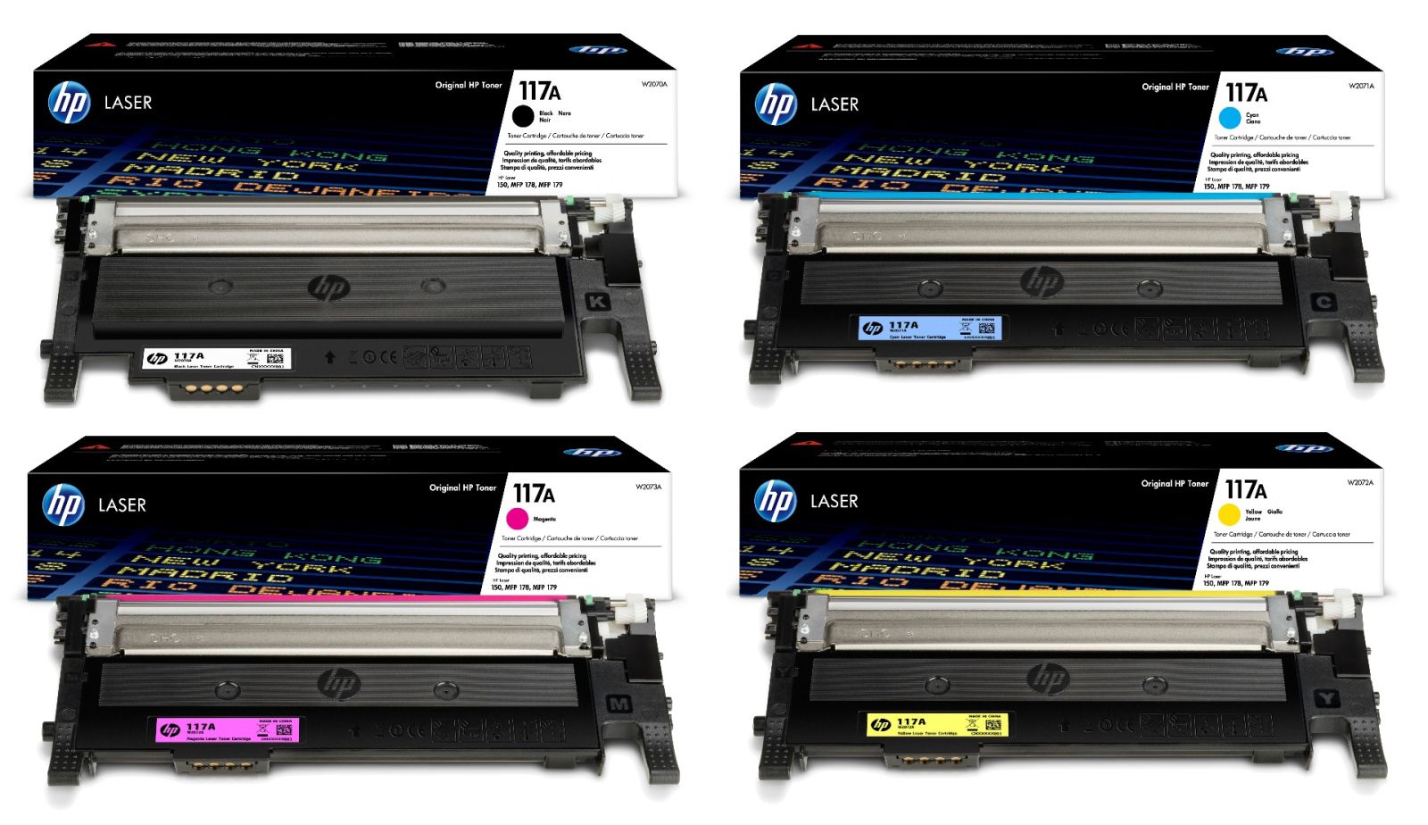 HP 117A 4 Colour Toner Cartridge Multipack