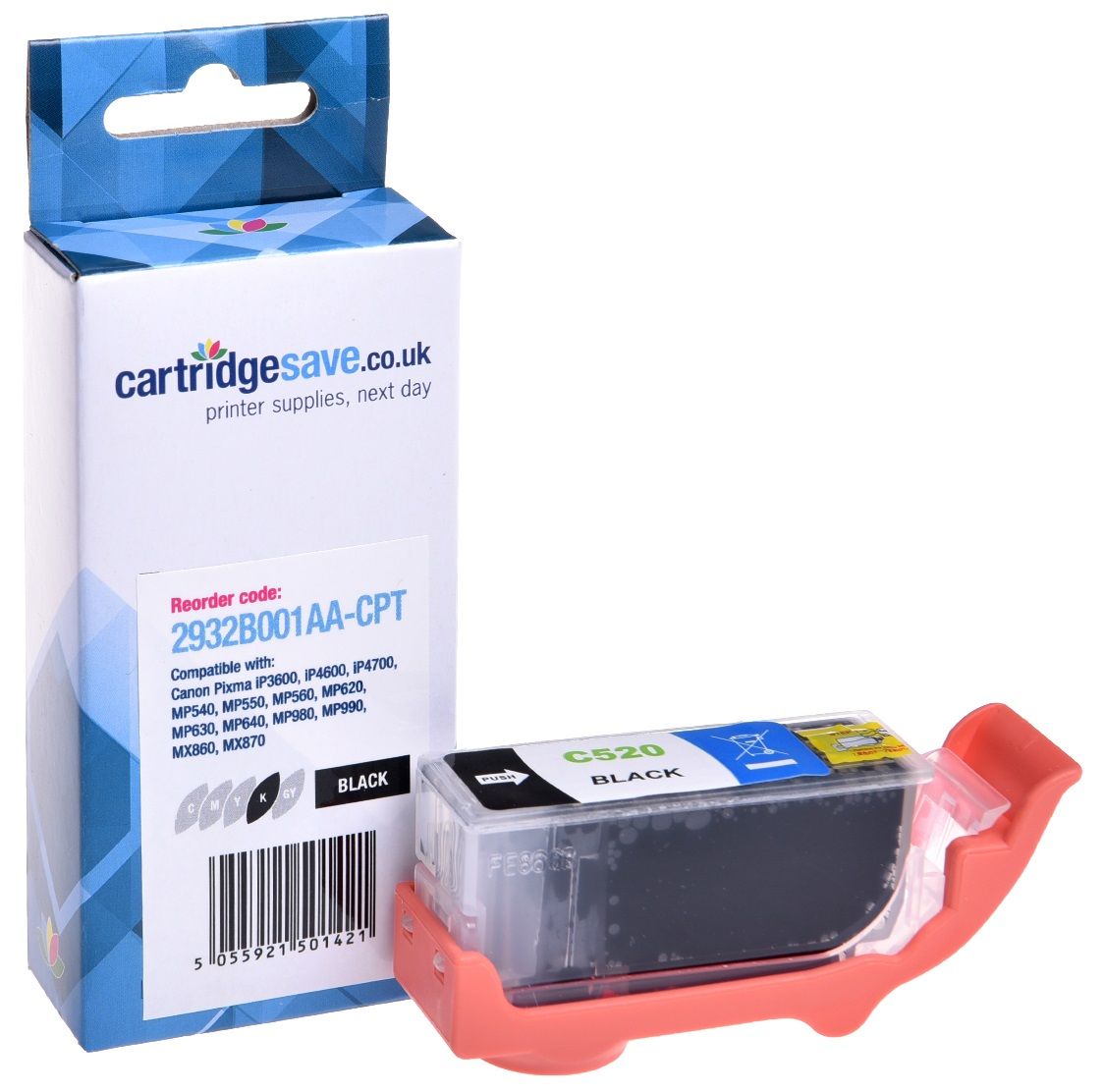 Compatible PGI-520BK Black Canon Printer Cartridge - 2932B001AA