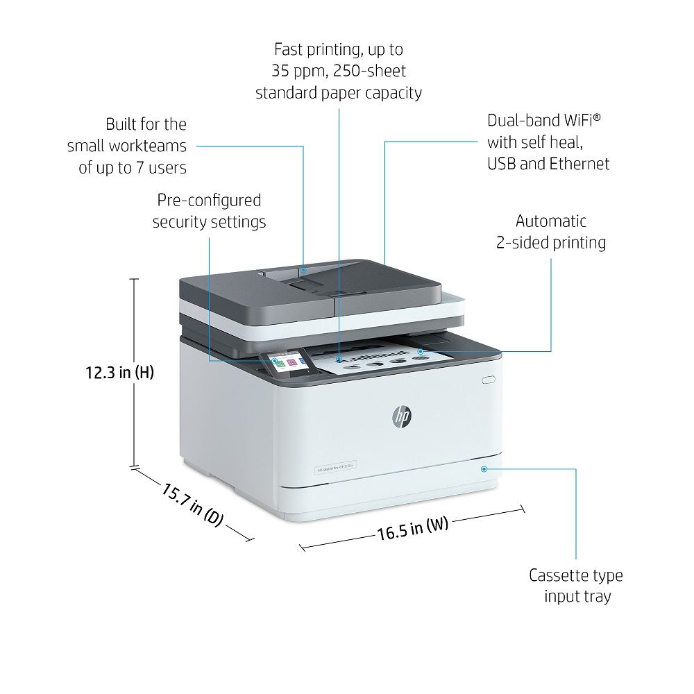 HP LaserJet Pro MFP 3102fdn Mono Laser Printer