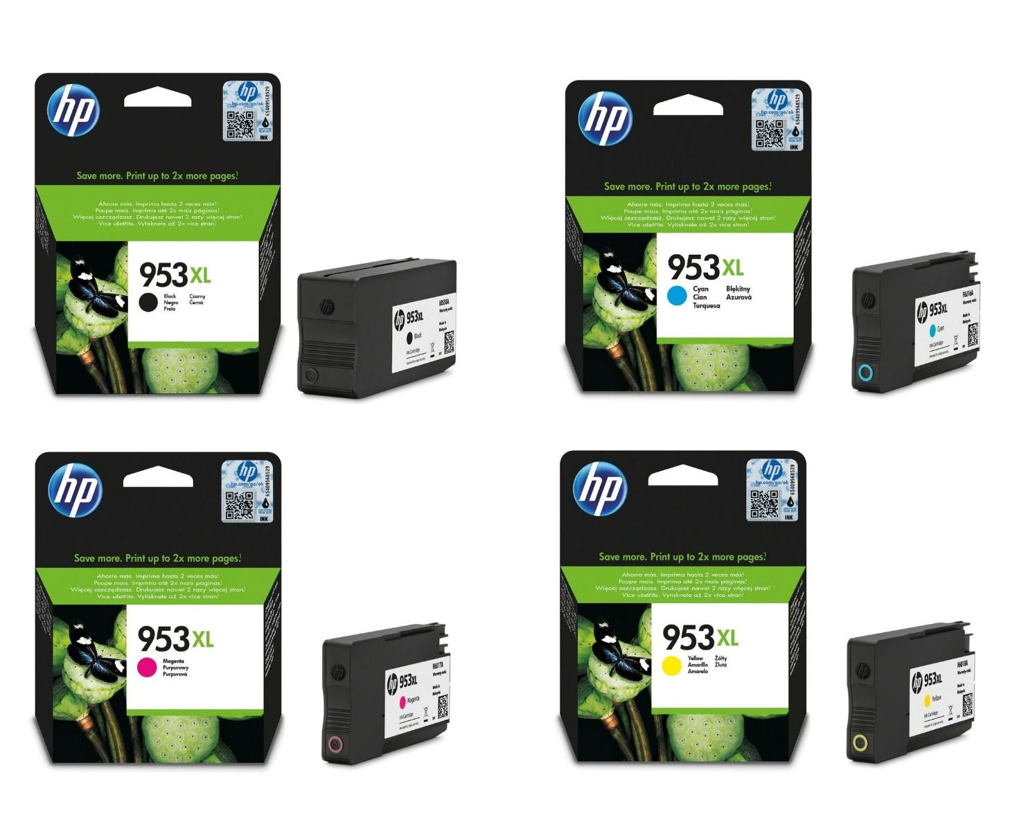 HP 953XL 4 Colour High Capacity Ink Cartridge Multipack (3HZ52AE)