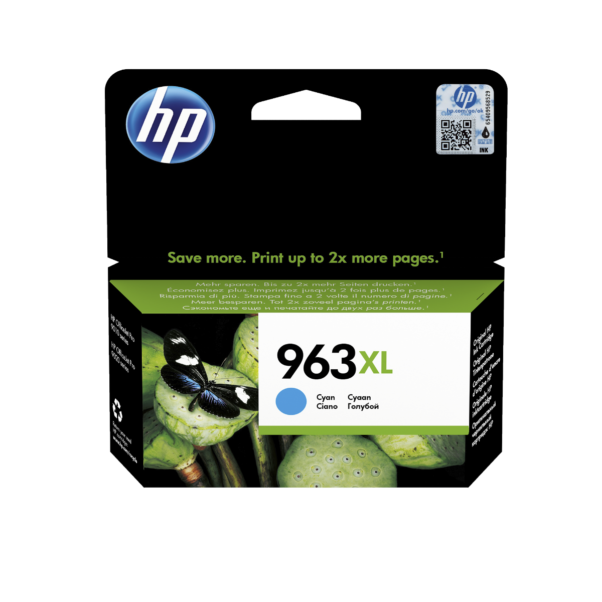 HP 963XL High Capacity Cyan Ink Cartridge (3JA27AE)