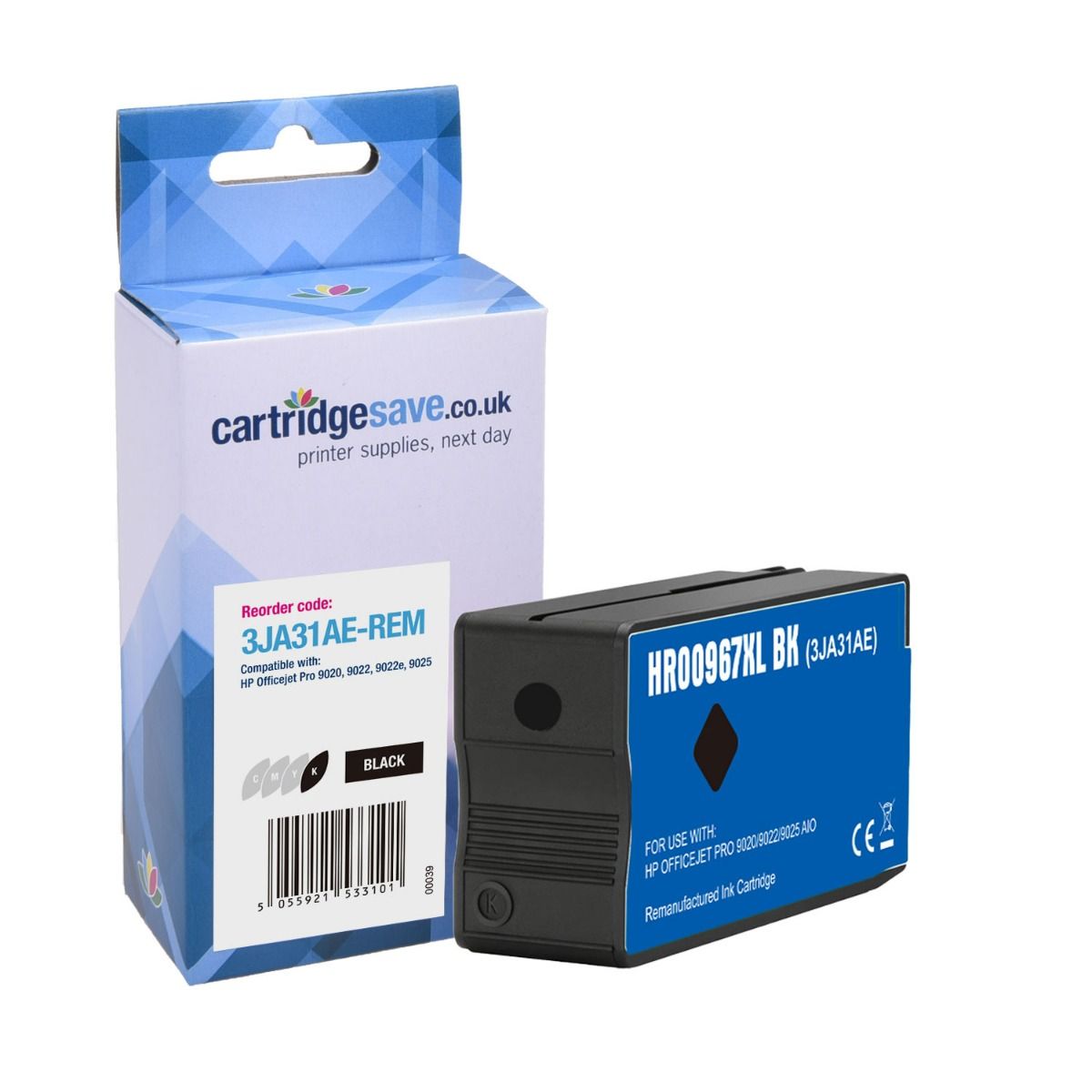 Compatible HP 967XL High Capacity Black Ink Cartridge - (3JA31AE)